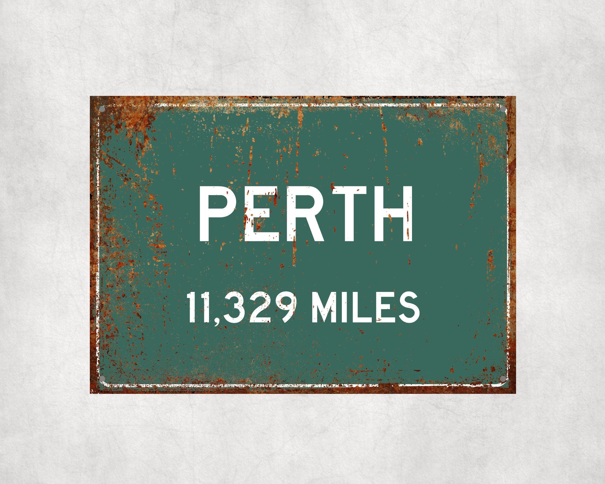 PERSONALIZED PERTH Sign, Perth City Distance Sign, City of Perth Gift, Perth Gifts, Perth Souvenir, Perth Signs