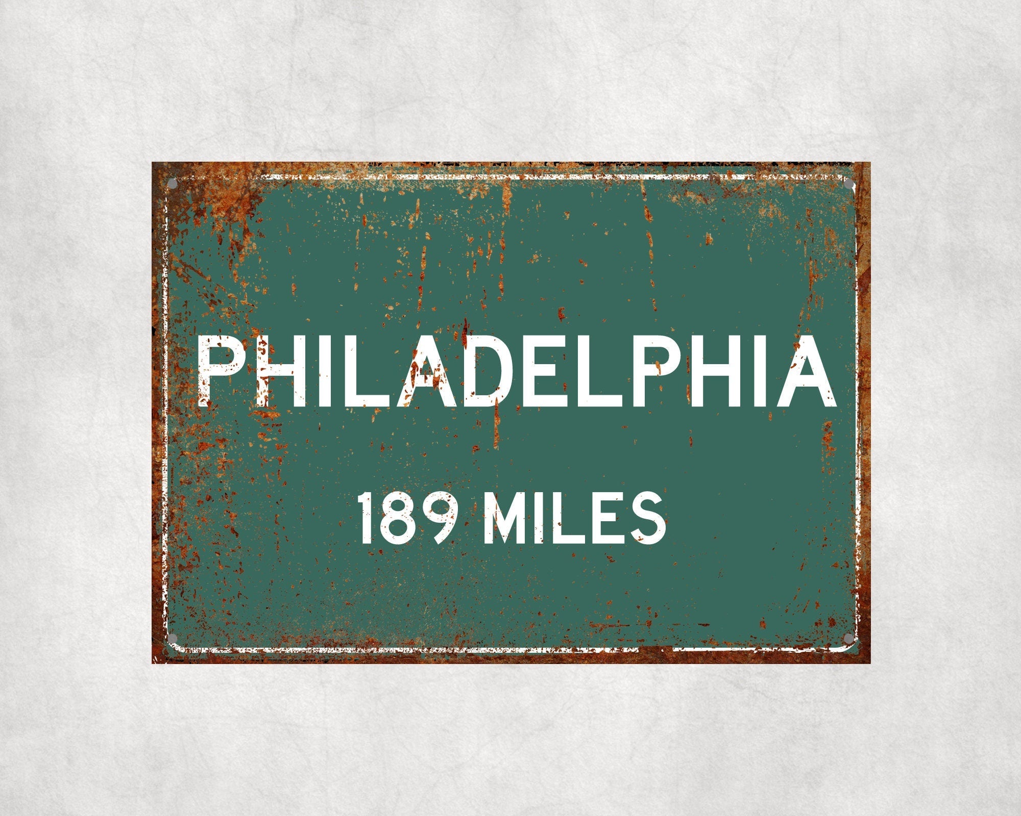 PERSONALIZED PHILADELPHIA Sign, Philadelphia City Distance Sign, City of Philadelphia Gift, Philadelphia Gifts, Philadelphia Souvenir