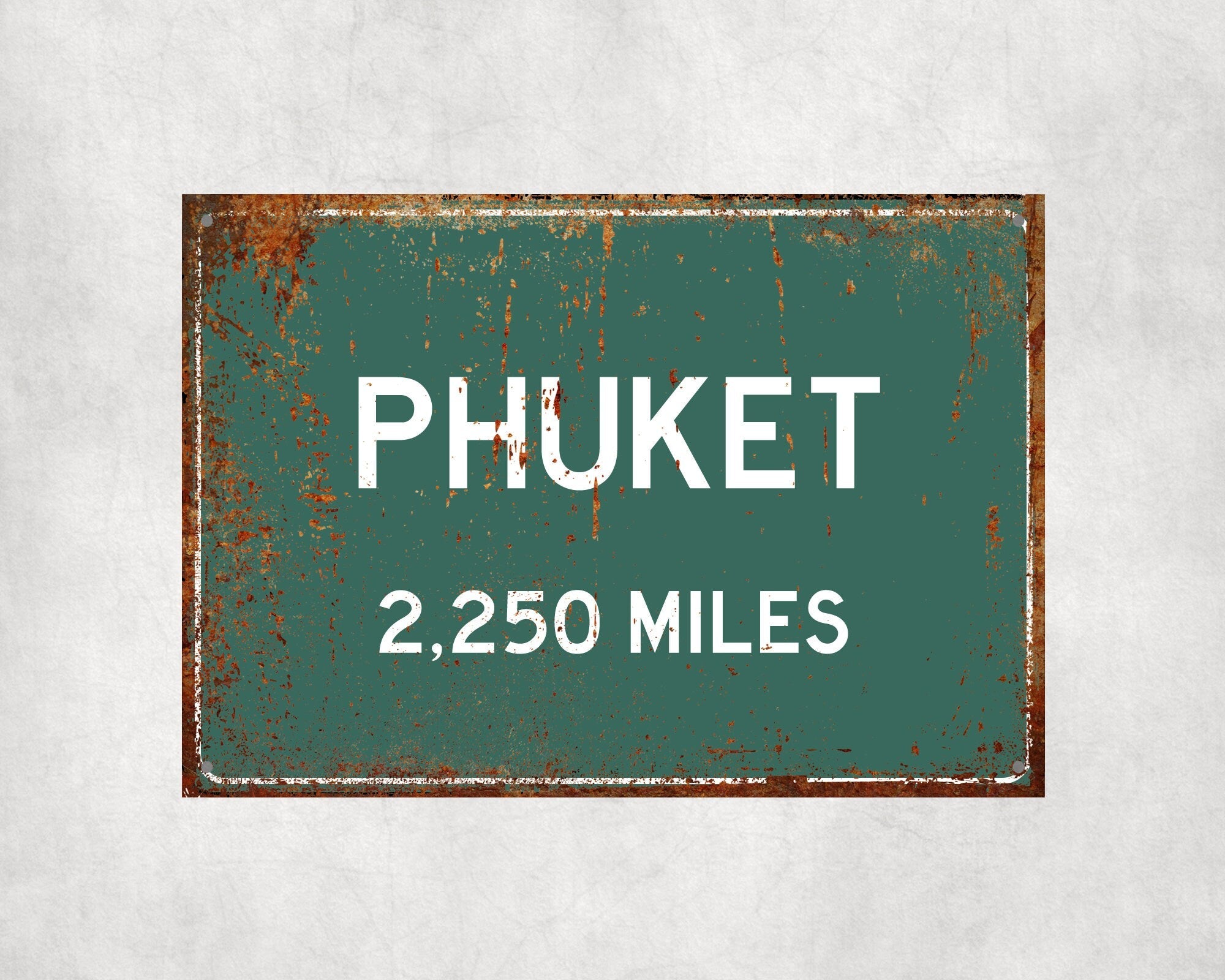 PERSONALIZED PHUKET Sign, Phuket City Distance Sign, City of Phuket Gift, Phuket Gifts, Phuket Souvenir, Phuket Signs