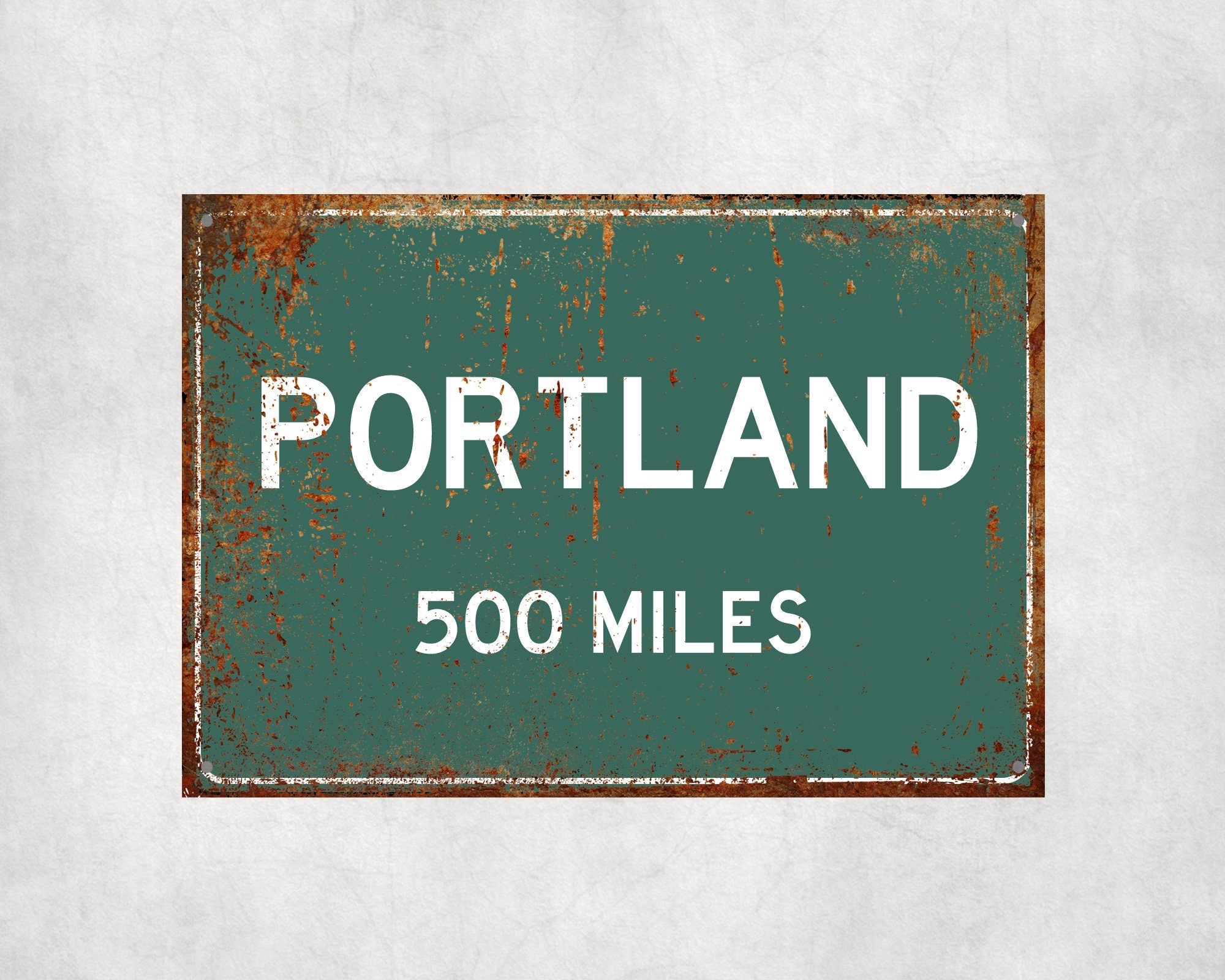 PERSONALIZED PORTLAND Sign, Portland City Distance Sign, City of Portland Gift, Portland Gifts, Portland Souvenir, Portland Signs