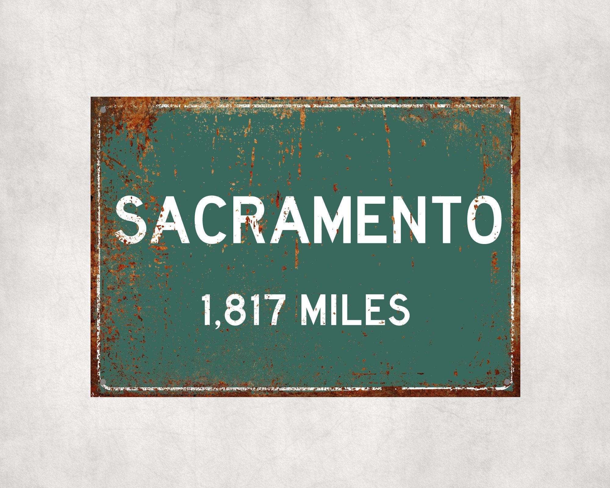 PERSONALIZED SACRAMENTO Sign, Sacramento City Distance Sign, City of Sacramento Gift, Sacramento Gifts, Sacramento Souvenir,Sacramento Signs