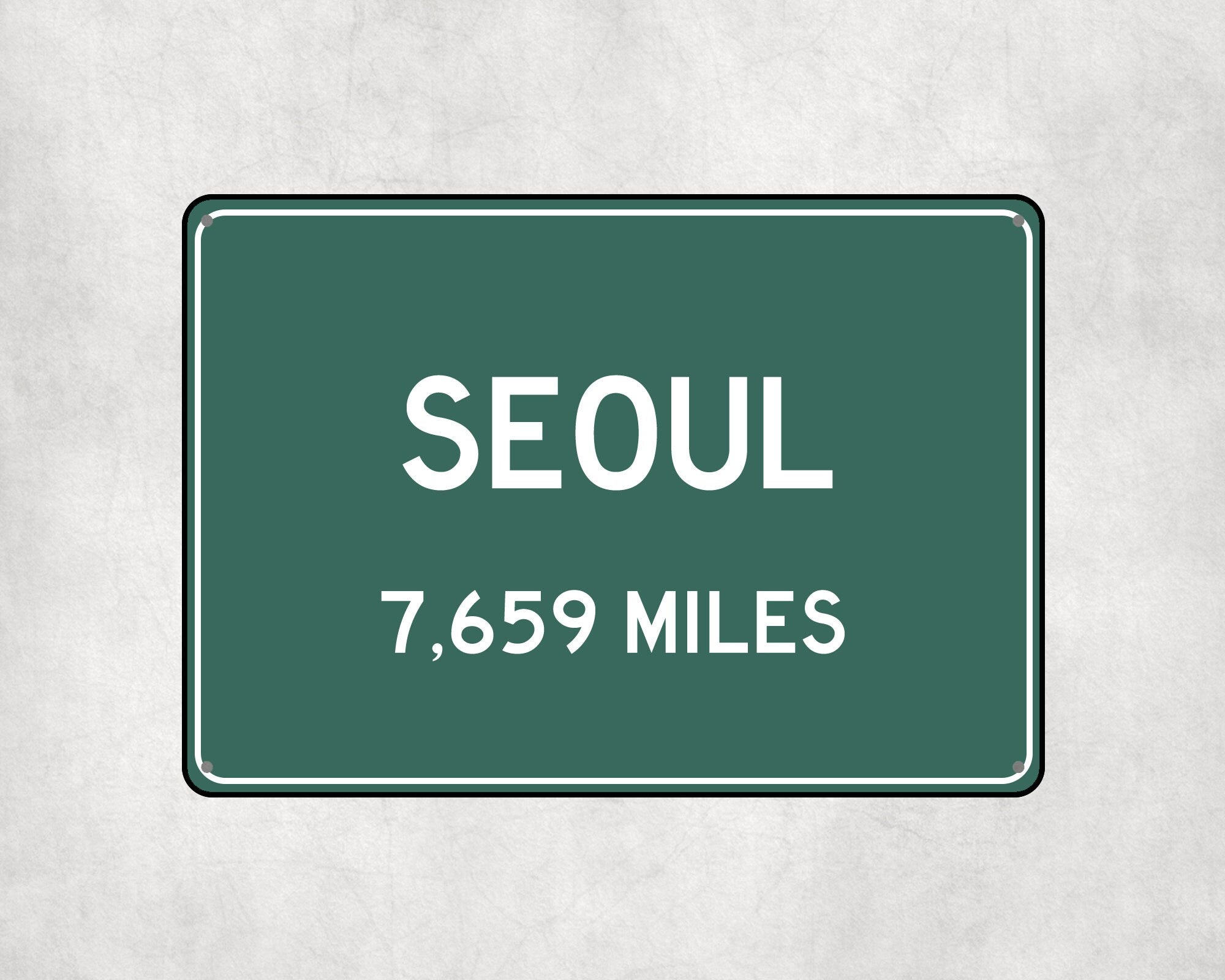 PERSONALIZED SEOUL Sign, Seoul City Distance Sign, City of Seoul Gift, Seoul Gifts, Seoul Souvenir, Seoul Signs