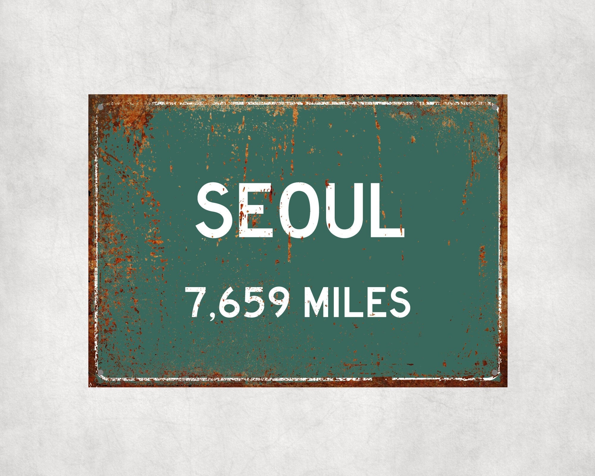 PERSONALIZED SEOUL Sign, Seoul City Distance Sign, City of Seoul Gift, Seoul Gifts, Seoul Souvenir, Seoul Signs