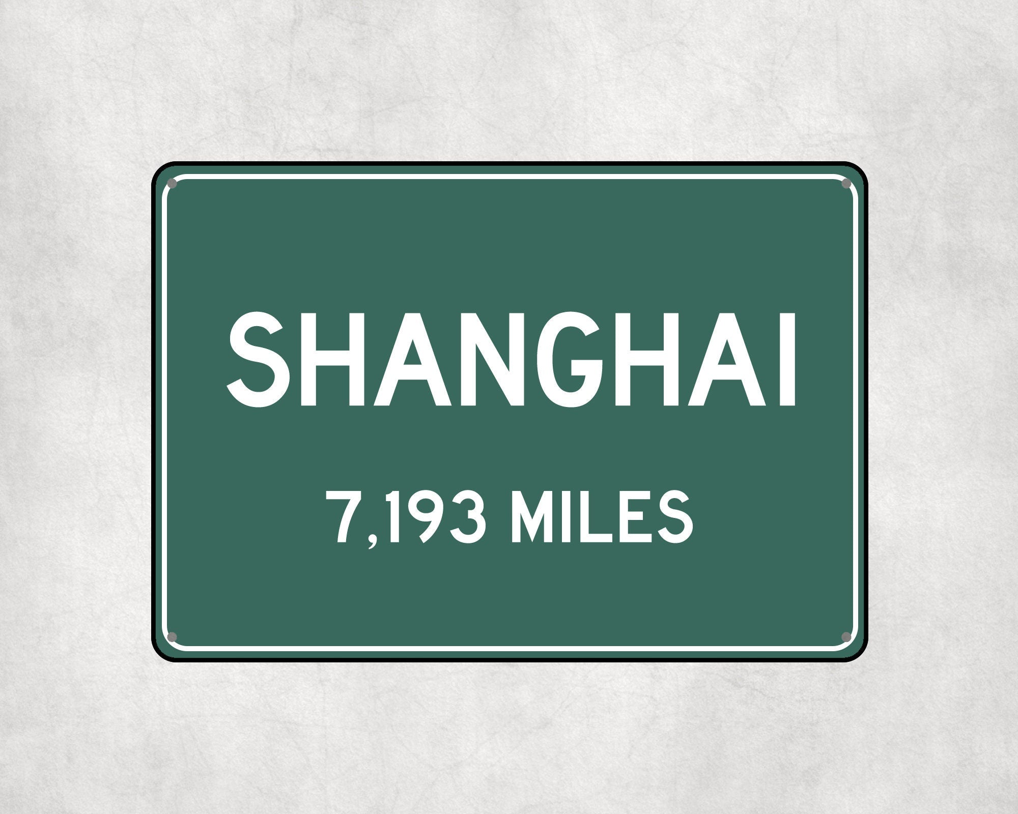 PERSONALIZED SHANGHAI Sign, Shanghai City Distance Sign, City of Shanghai Gift, Shanghai Gifts, Shanghai Souvenir, Shanghai Signs