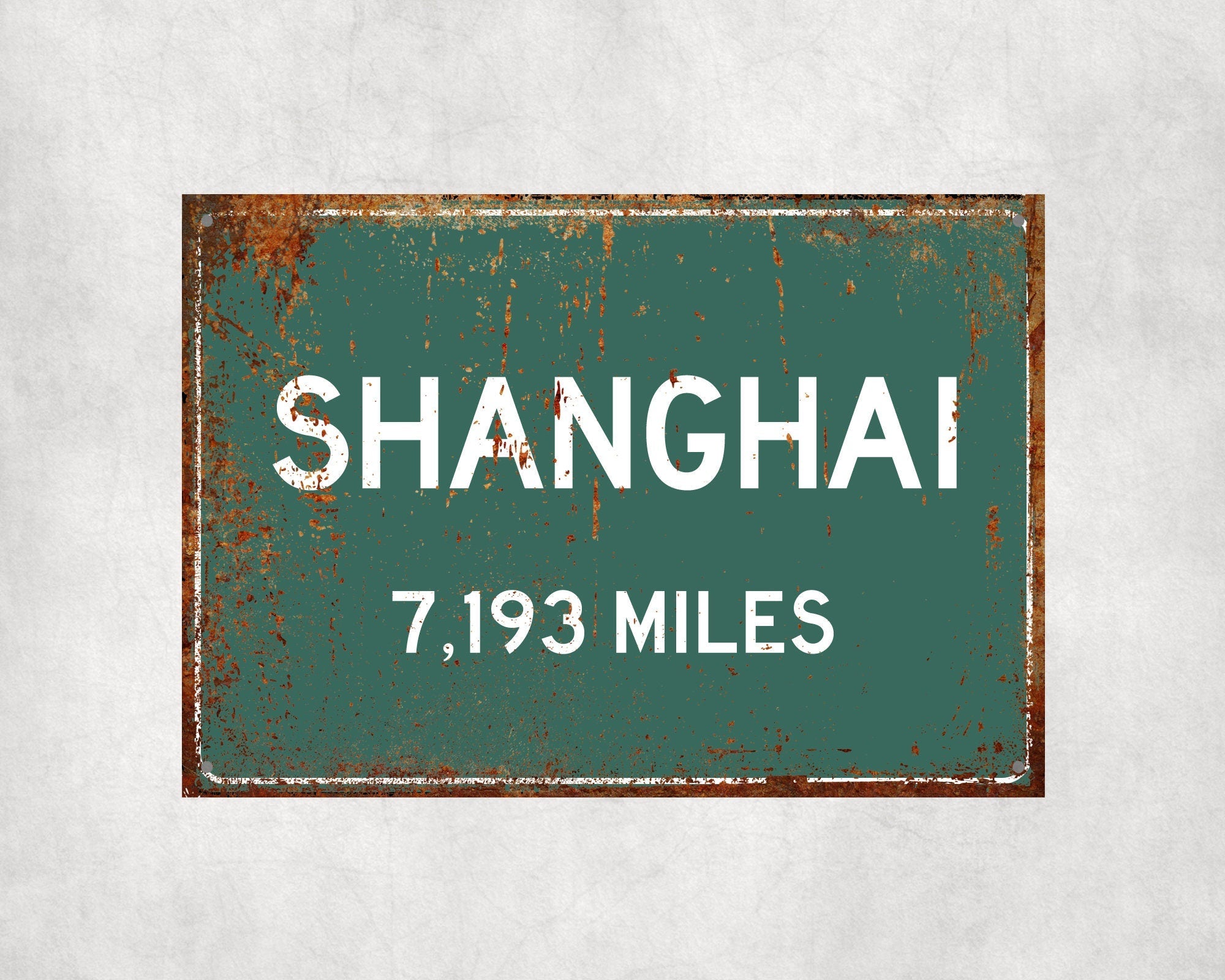 PERSONALIZED SHANGHAI Sign, Shanghai City Distance Sign, City of Shanghai Gift, Shanghai Gifts, Shanghai Souvenir, Shanghai Signs