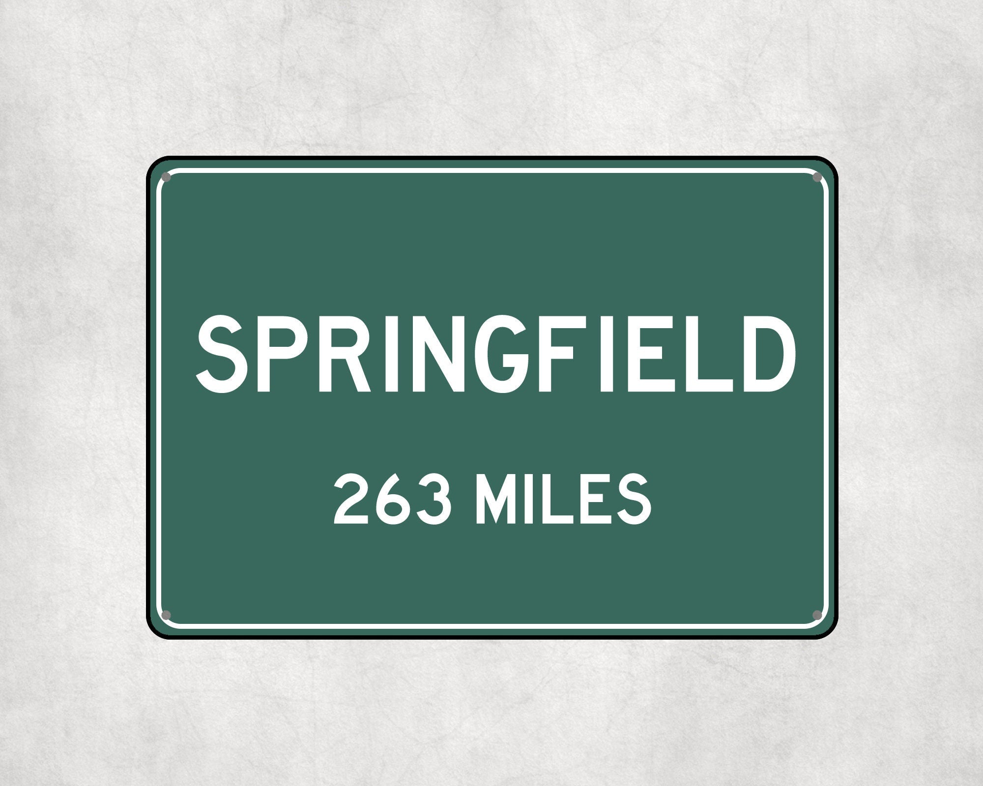 PERSONALIZED SPRINGFIELD Sign, Springfield City Distance Sign, City of Springfield Gift, Springfield Gifts, Springfield Souvenir,Springfield