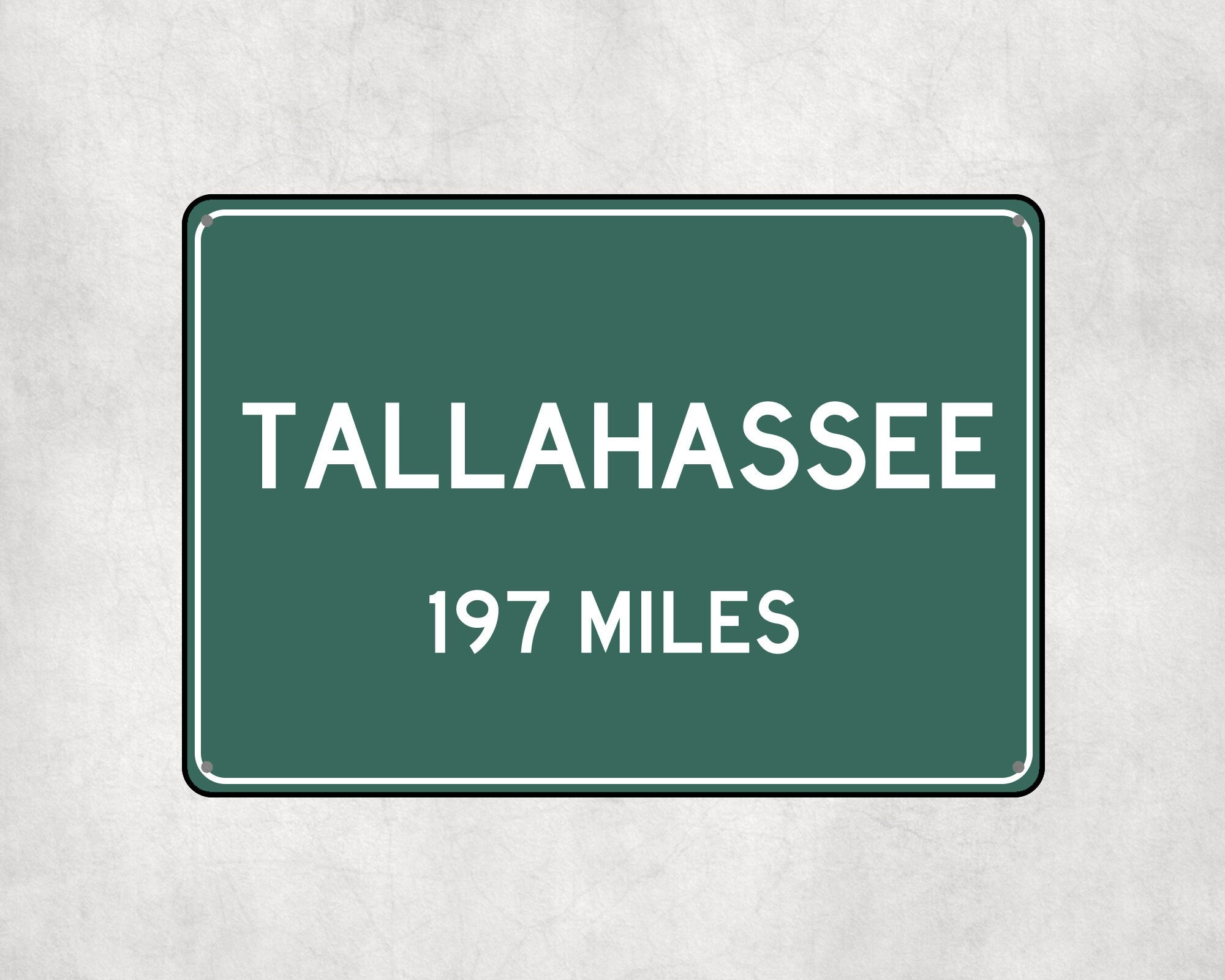 PERSONALIZED TALLAHASSEE Sign, Tallahassee City Distance Sign, City of Tallahassee Gift, Tallahassee Gifts, Tallahassee Souvenir