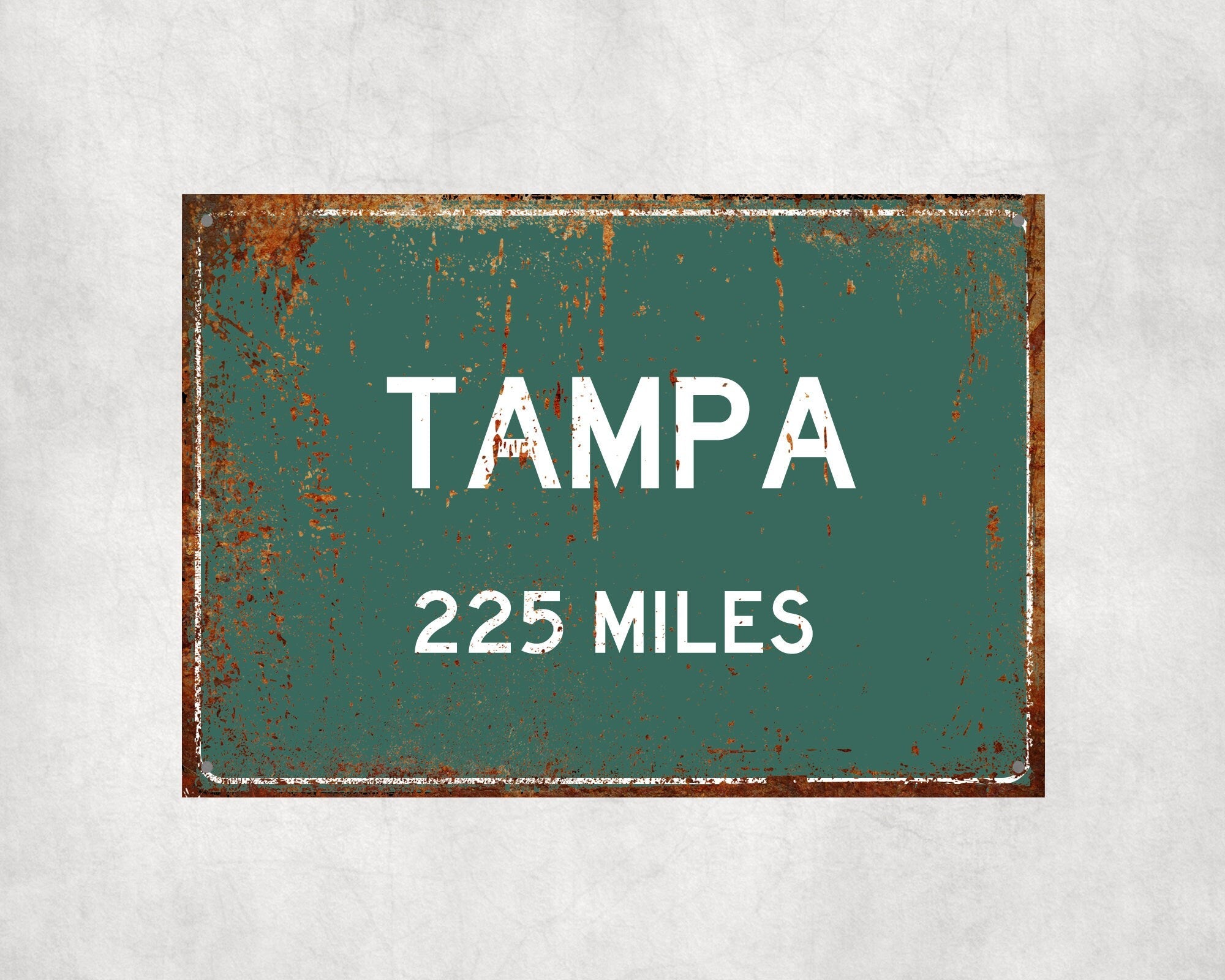 PERSONALIZED TAMPA Sign, Tampa City Distance Sign, City of Tampa Gift, Tampa Gifts, Tampa Souvenir, Tampa Signs