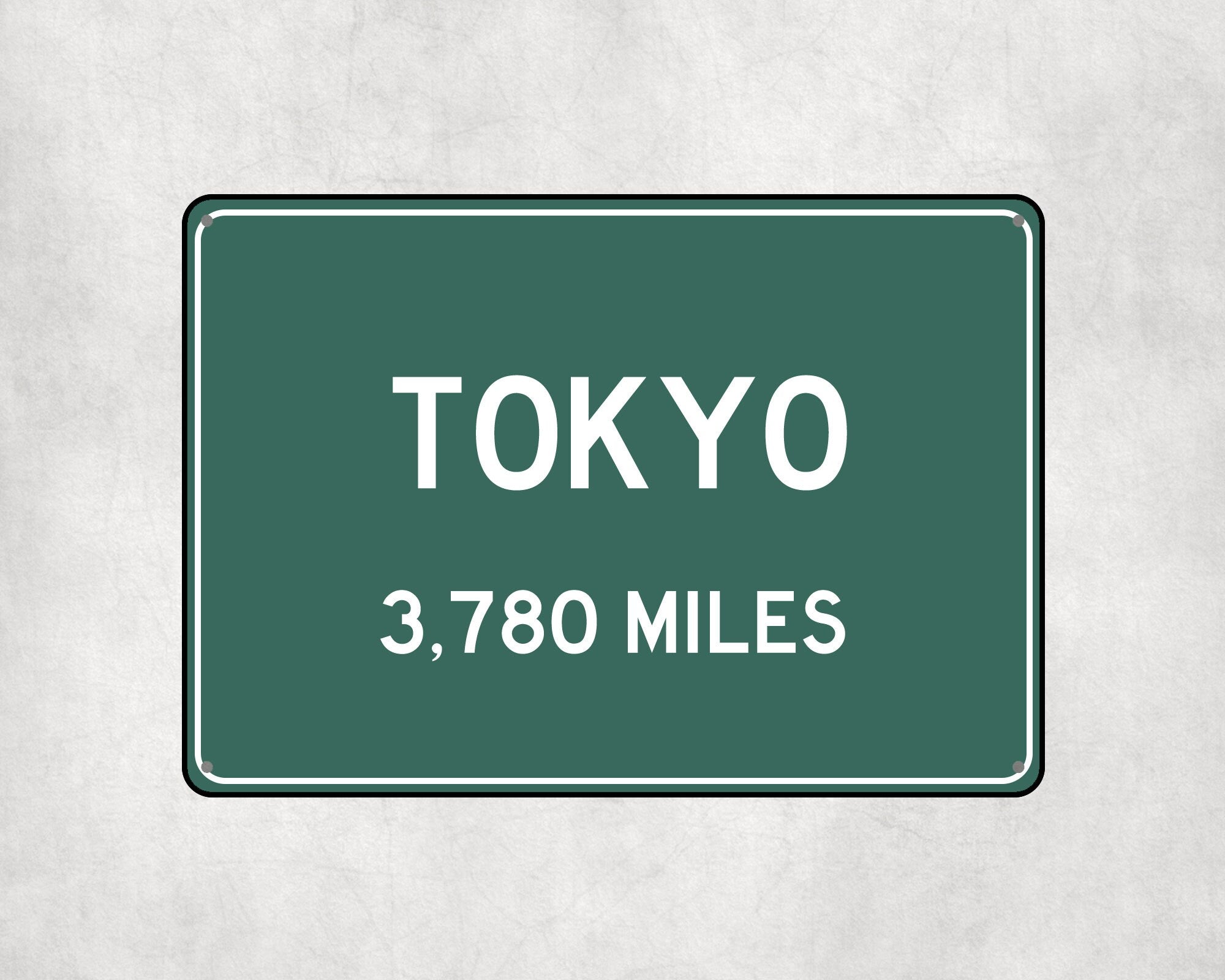 PERSONALIZED TOKYO Sign, Tokyo City Distance Sign, City of Tokyo Gift, Tokyo Gifts, Tokyo Souvenir, Tokyo Signs