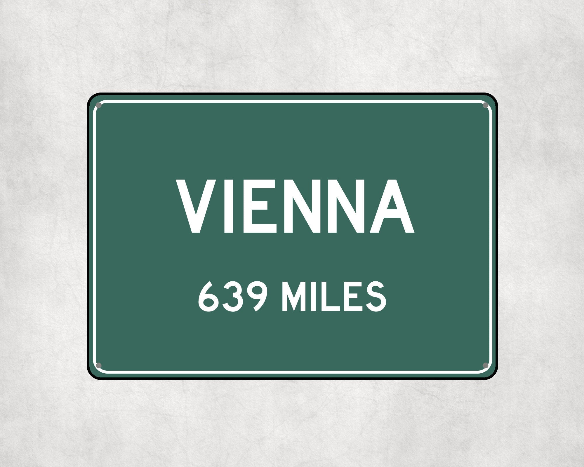 PERSONALIZED VIENNA Sign, Vienna City Distance Sign, City of Vienna Gift, Vienna Gifts, Vienna Souvenir, Vienna Signs