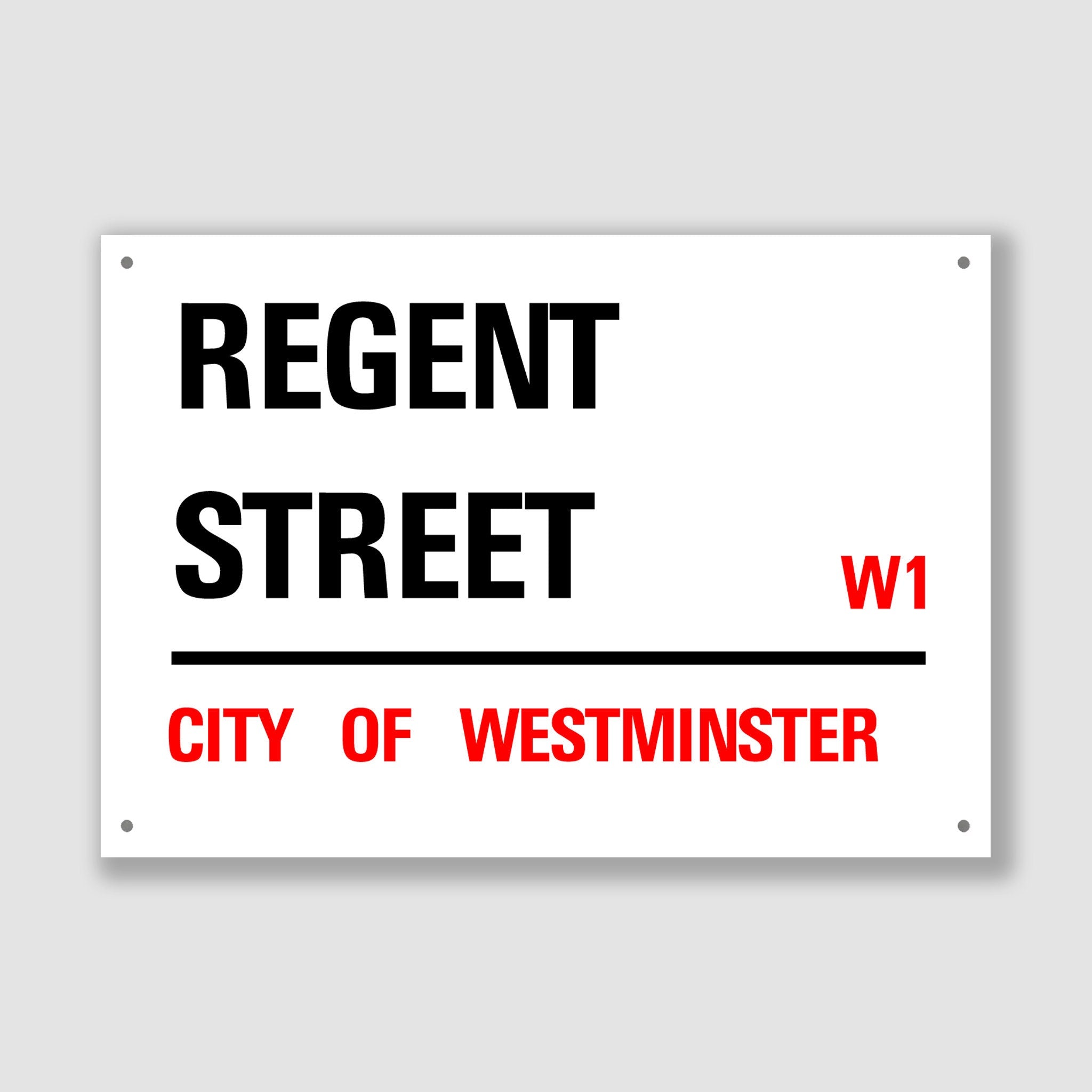 Regent Street - City of Westminster, Street Sign, Regent Street gift, Regent Street Souvenir, Regent Street Keepsake, London Gifts