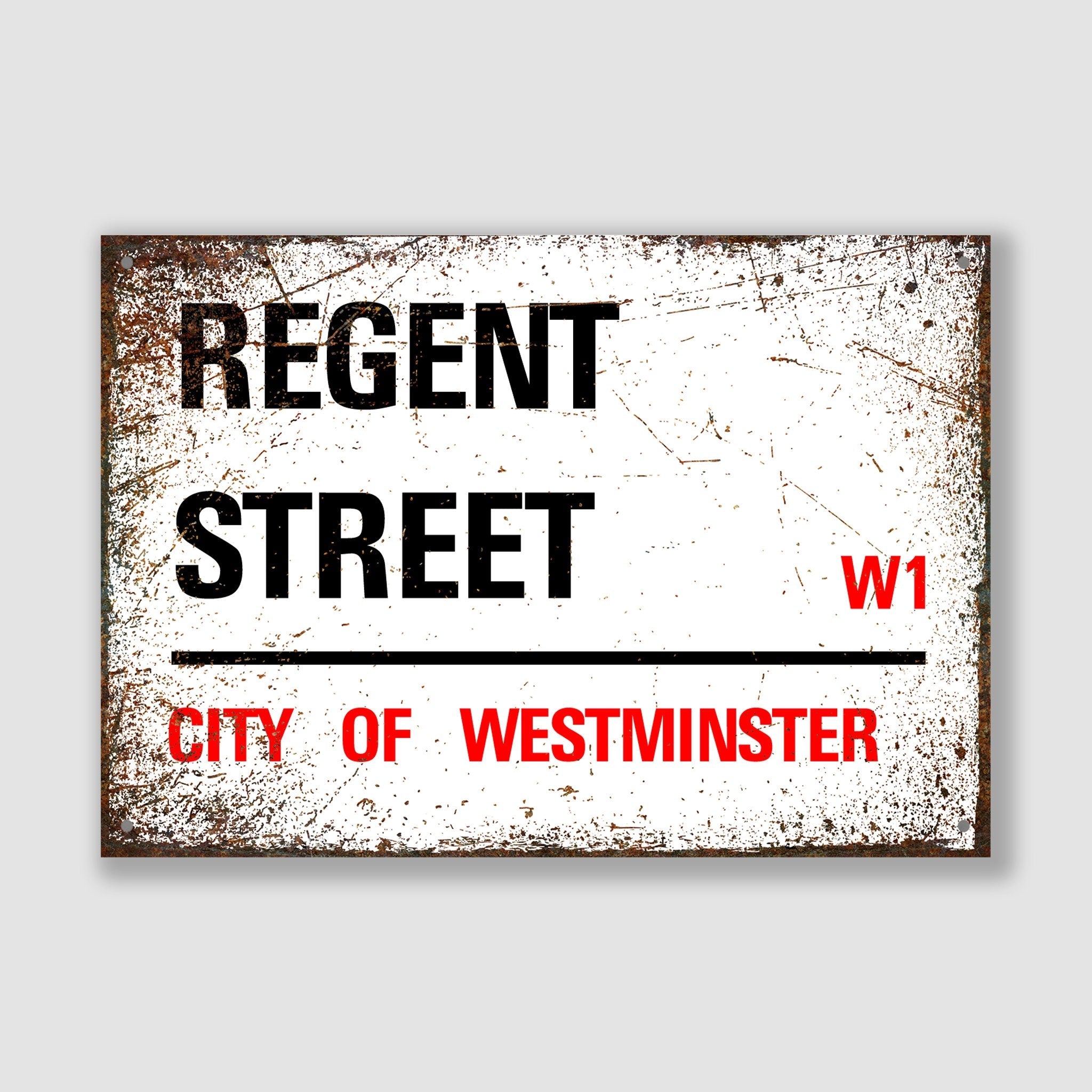 Regent Street - City of Westminster, Street Sign, Regent Street gift, Regent Street Souvenir, Regent Street Keepsake, London Gifts