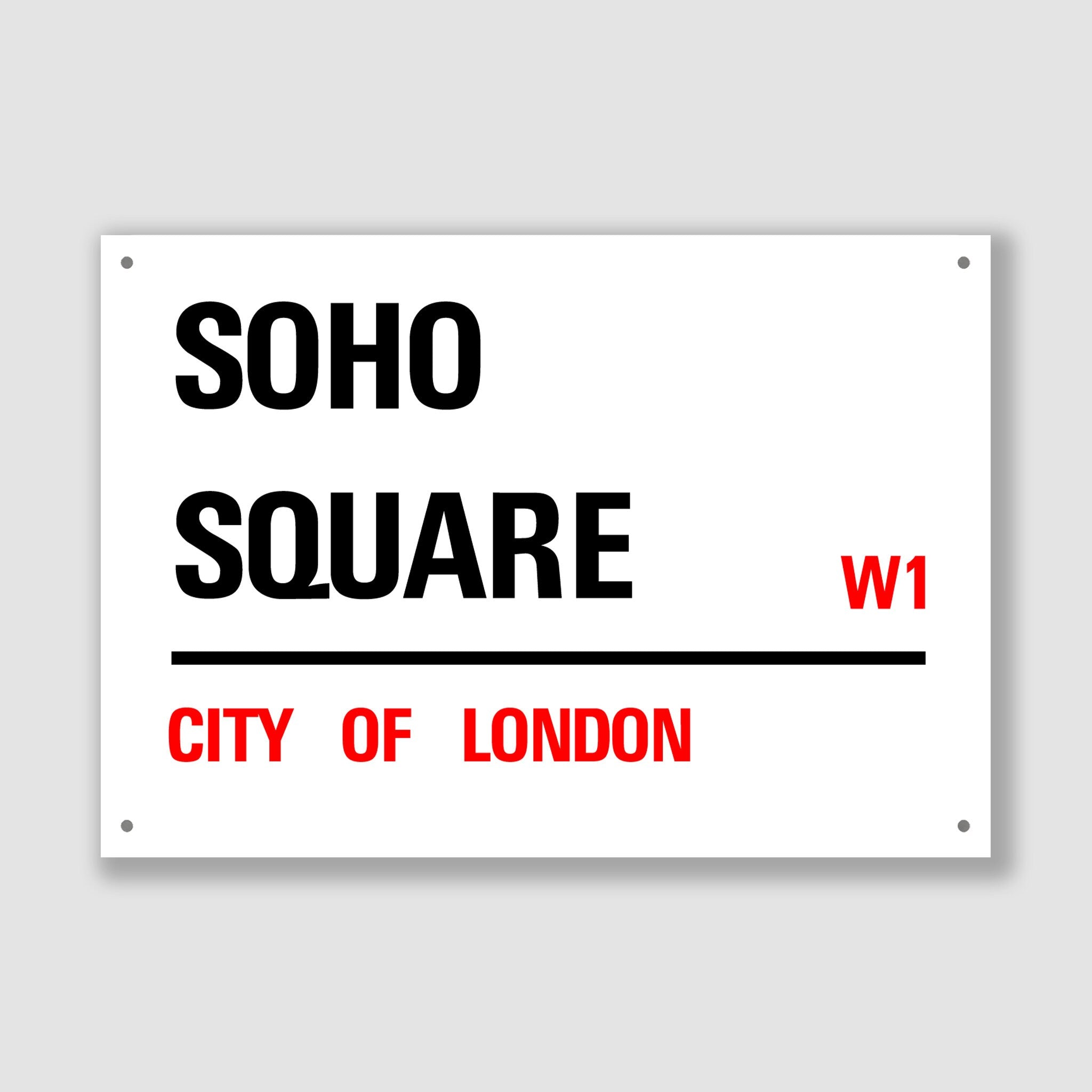 Soho Square - City of London, Street Sign, Soho Square gift, Soho Square Souvenir, Soho Square Keepsake, London Gifts