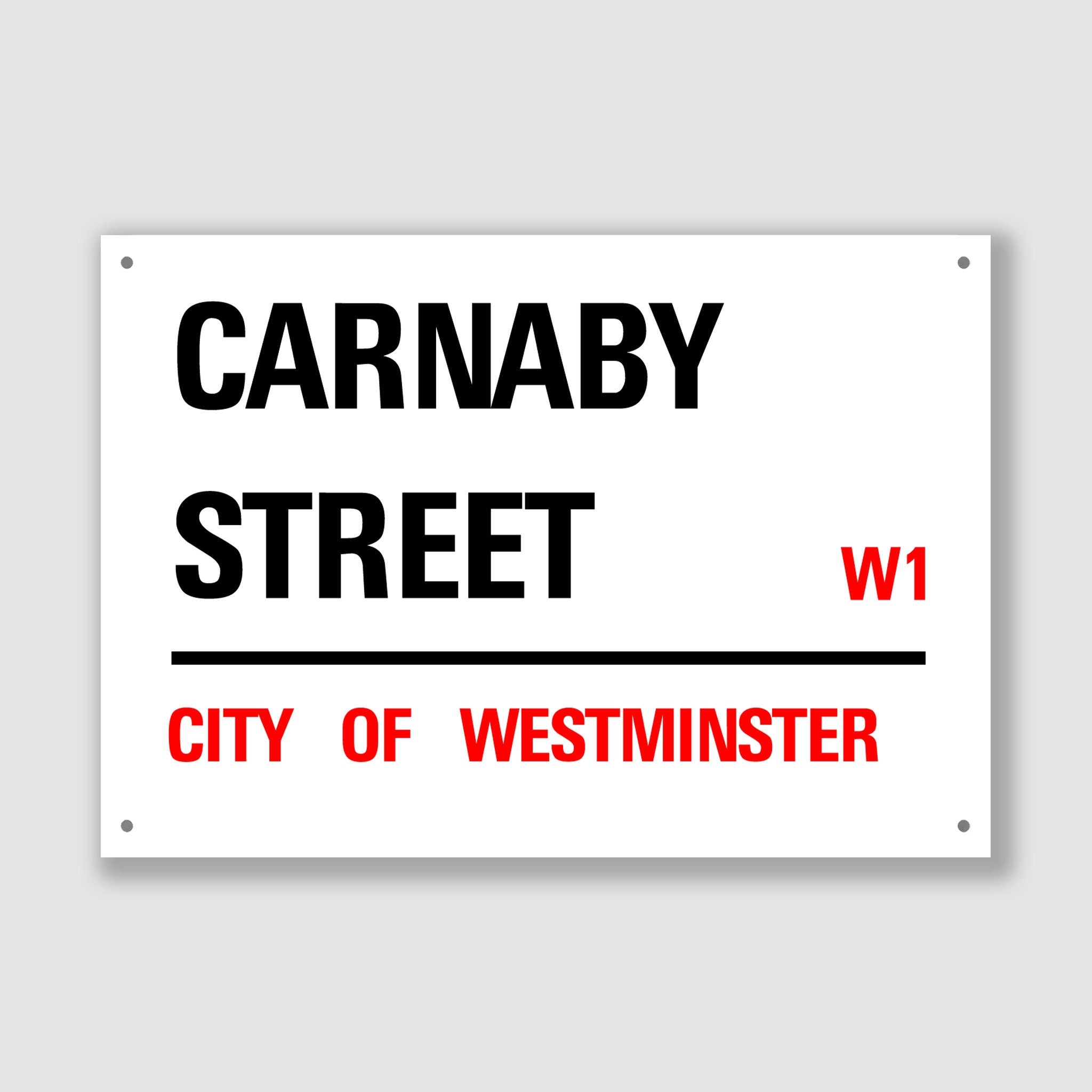 Carnaby Street - City of Westminster, Street Sign, Carnaby Street gift, Carnaby Street Souvenir, Carnaby Street Keepsake,Carnaby Street Sign