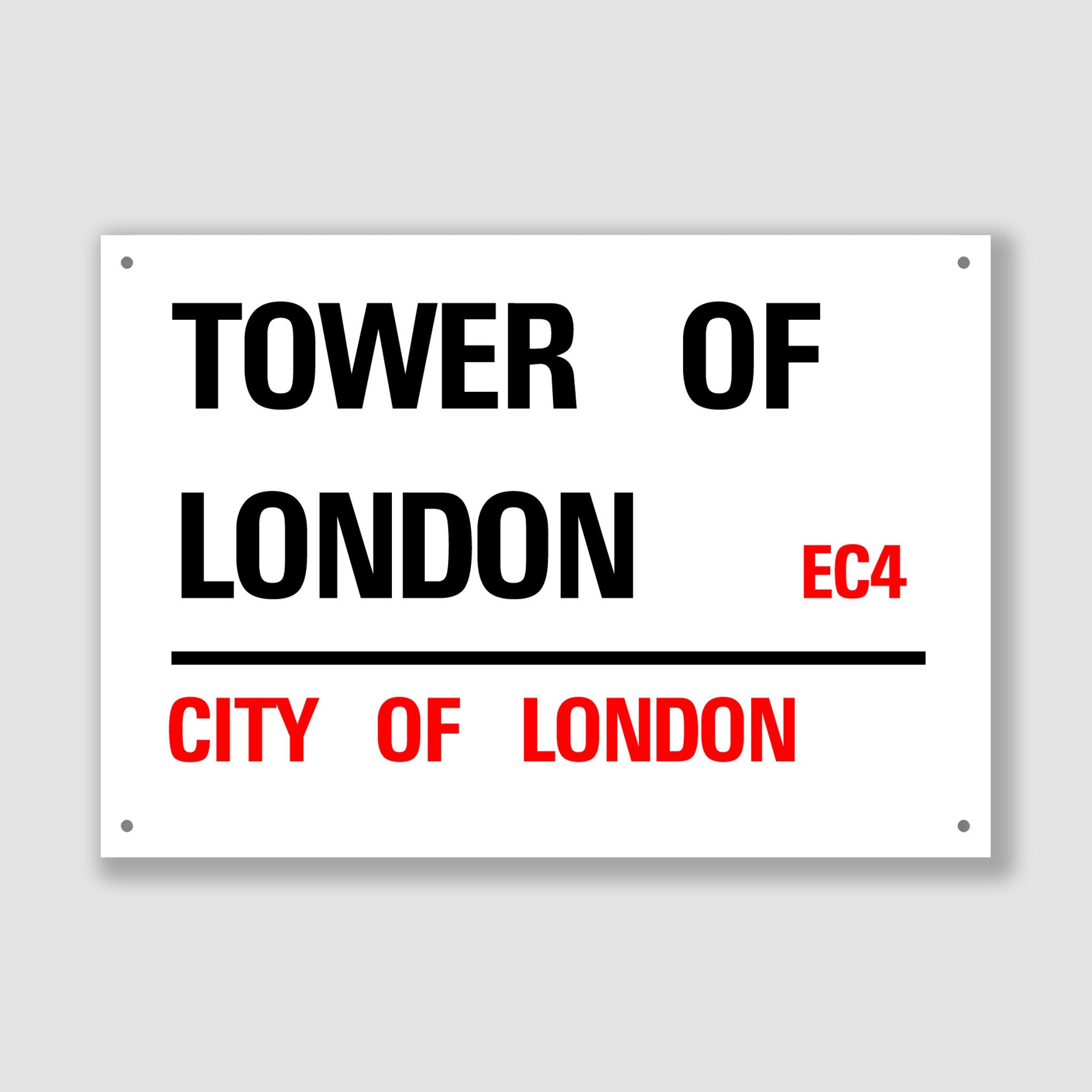 Tower of London - City of London, Street Sign, Tower of London gift, Tower of London Souvenir, Tower of London Keepsake,Tower of London Sign