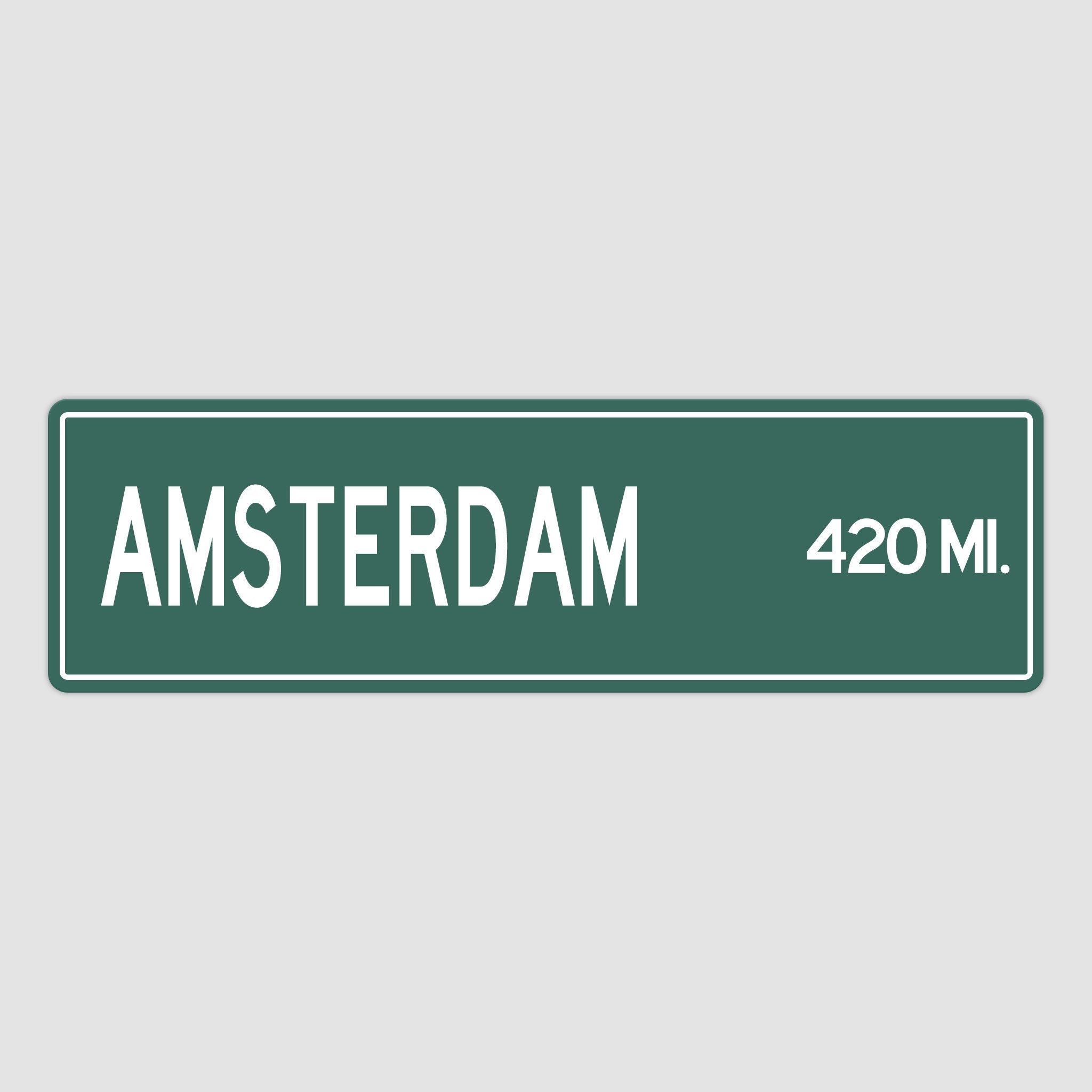 PERSONALIZED AMSTERDAM Sign, Amsterdam City Distance Sign, City of Amsterdam Gift, Amsterdam Gifts, Amsterdam Souvenir, Amsterdam Sign