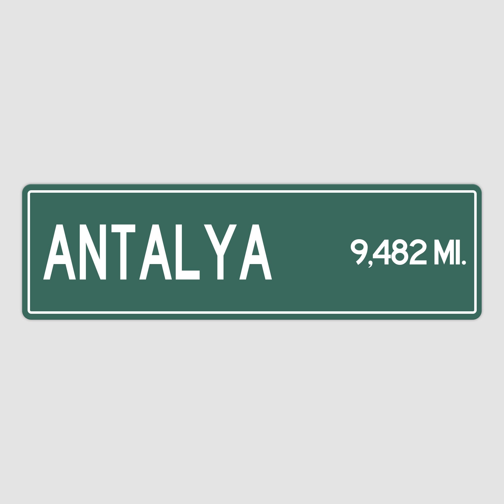 PERSONALIZED ANTALYA Sign, Antalya City Distance Sign, City of Antalya Gift, Antalya Gifts, Antalya Souvenir, Antalya Sign