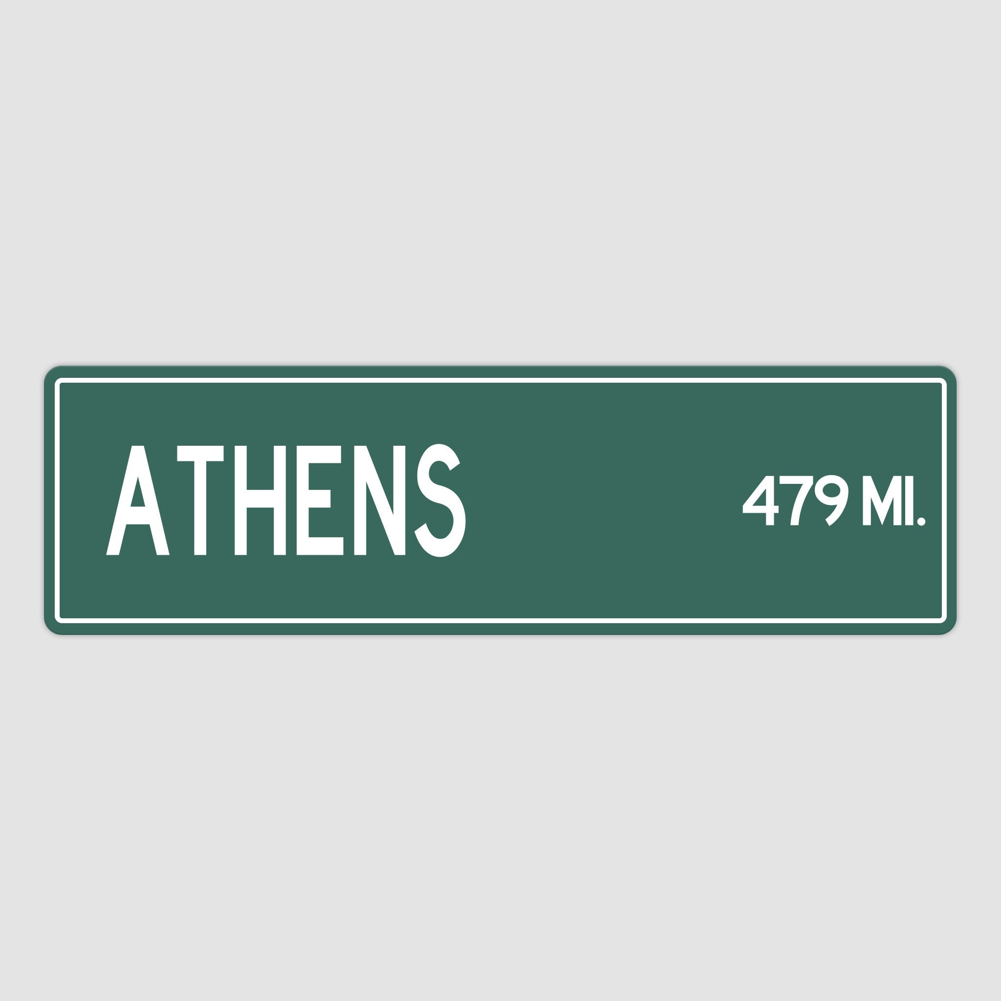 PERSONALIZED ATHENS Sign, Athens City Distance Sign, City of Athens Gift, Athens Gifts, Athens Souvenir, Athens Sign