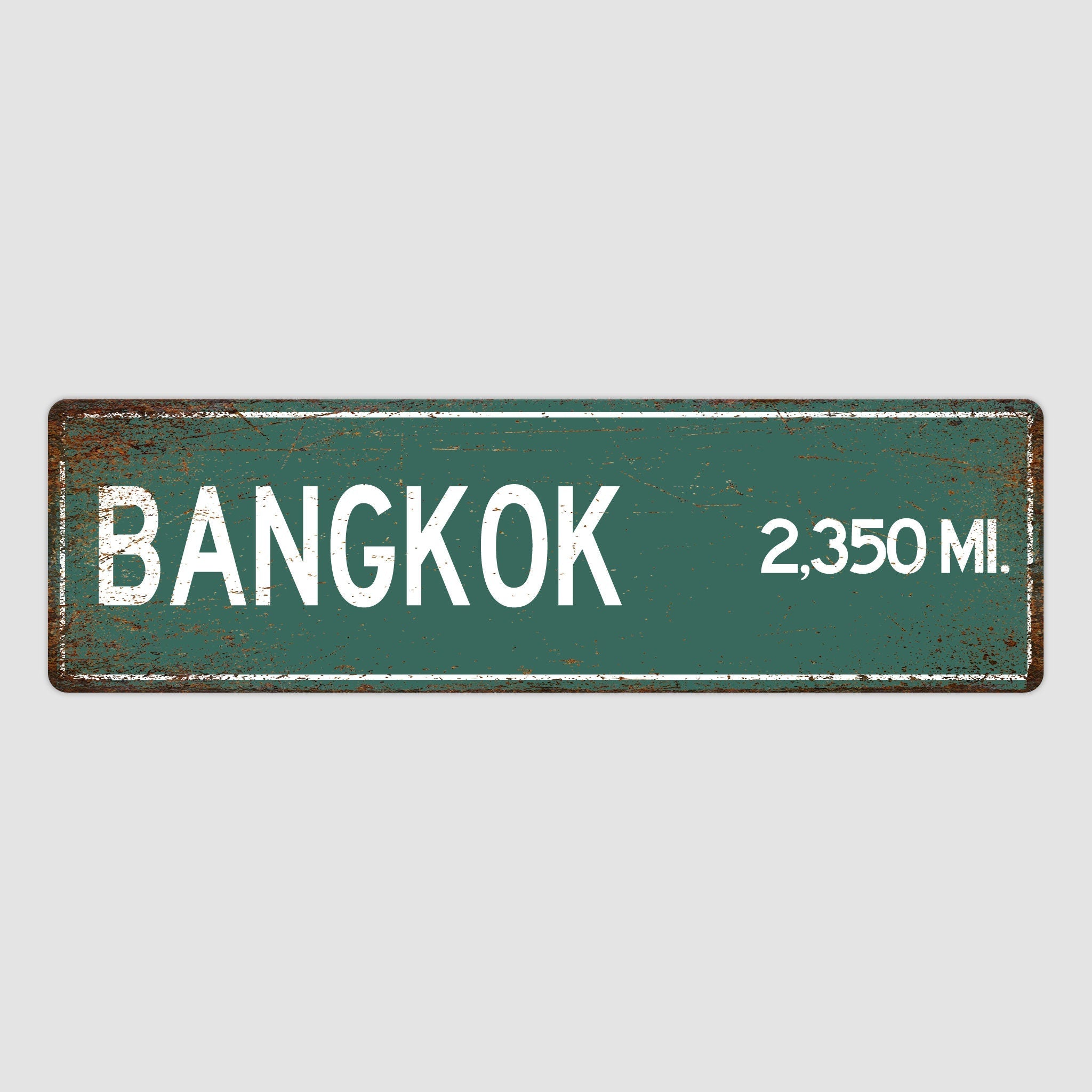 PERSONALIZED BANGKOK Sign, Bangkok City Distance Sign, City of Bangkok Gift, Bangkok Gifts, Bangkok Souvenir, Bangkok Sign