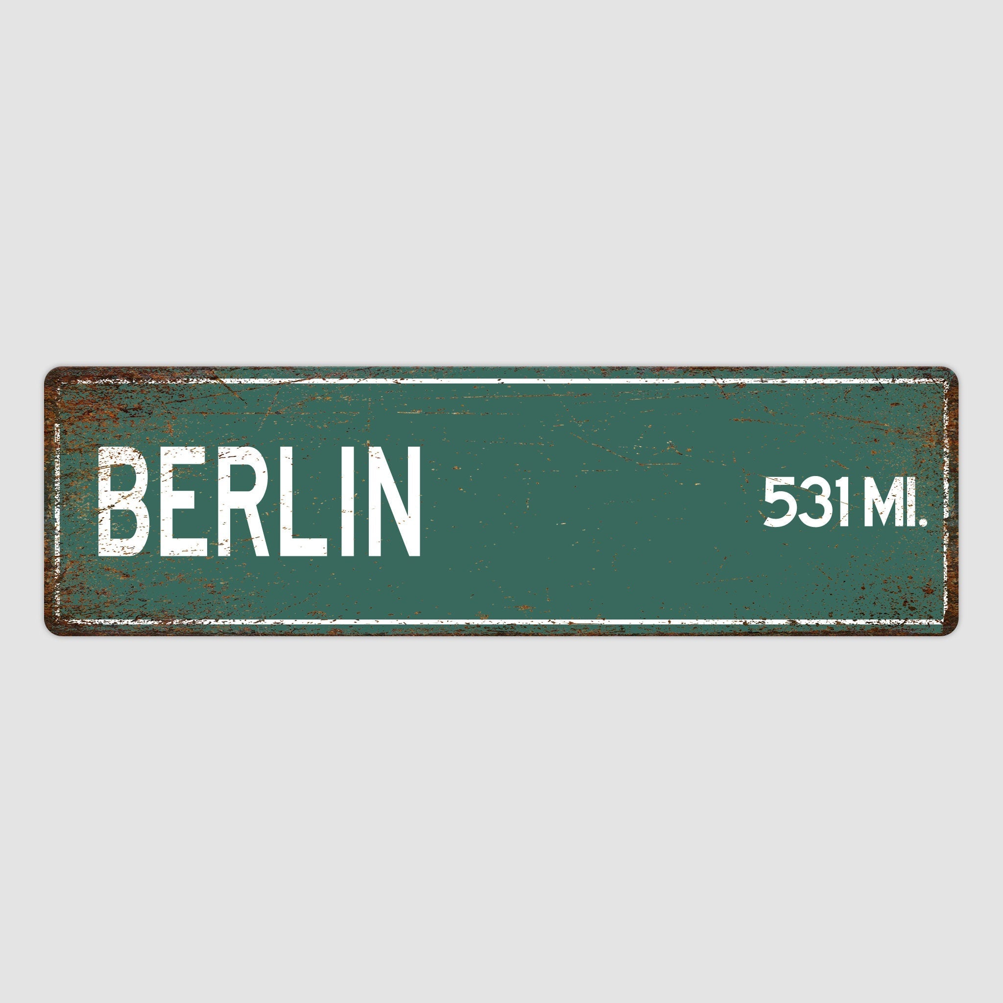 PERSONALIZED BERLIN Sign, Berlin City Distance Sign, City of Berlin Gift, Berlin Gifts, Berlin Souvenir, Berlin Sign