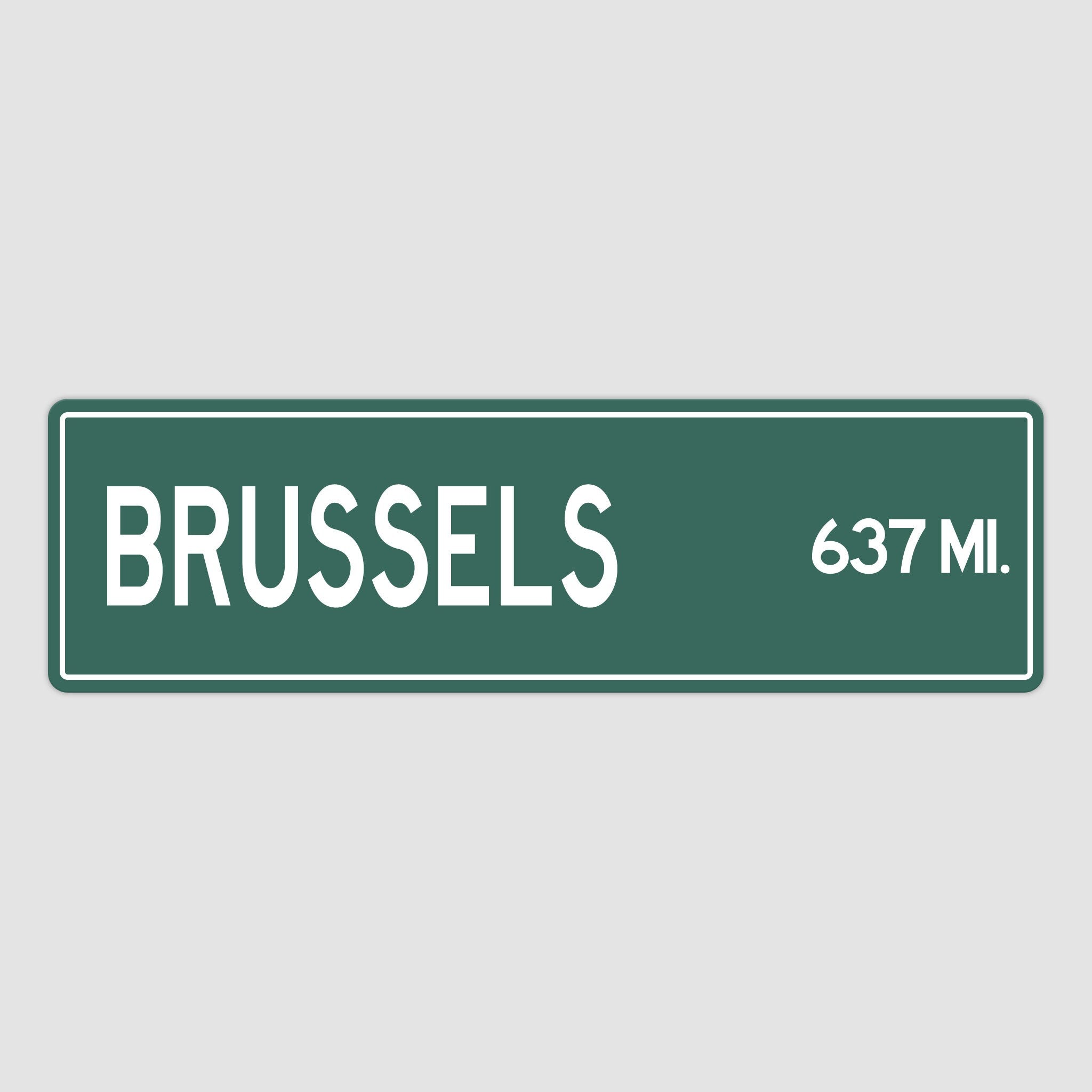 PERSONALIZED BRUSSELS Sign, Brussels City Distance Sign, City of Brussels Gift, Brussels Gifts, Brussels Souvenir, Brussels Sign