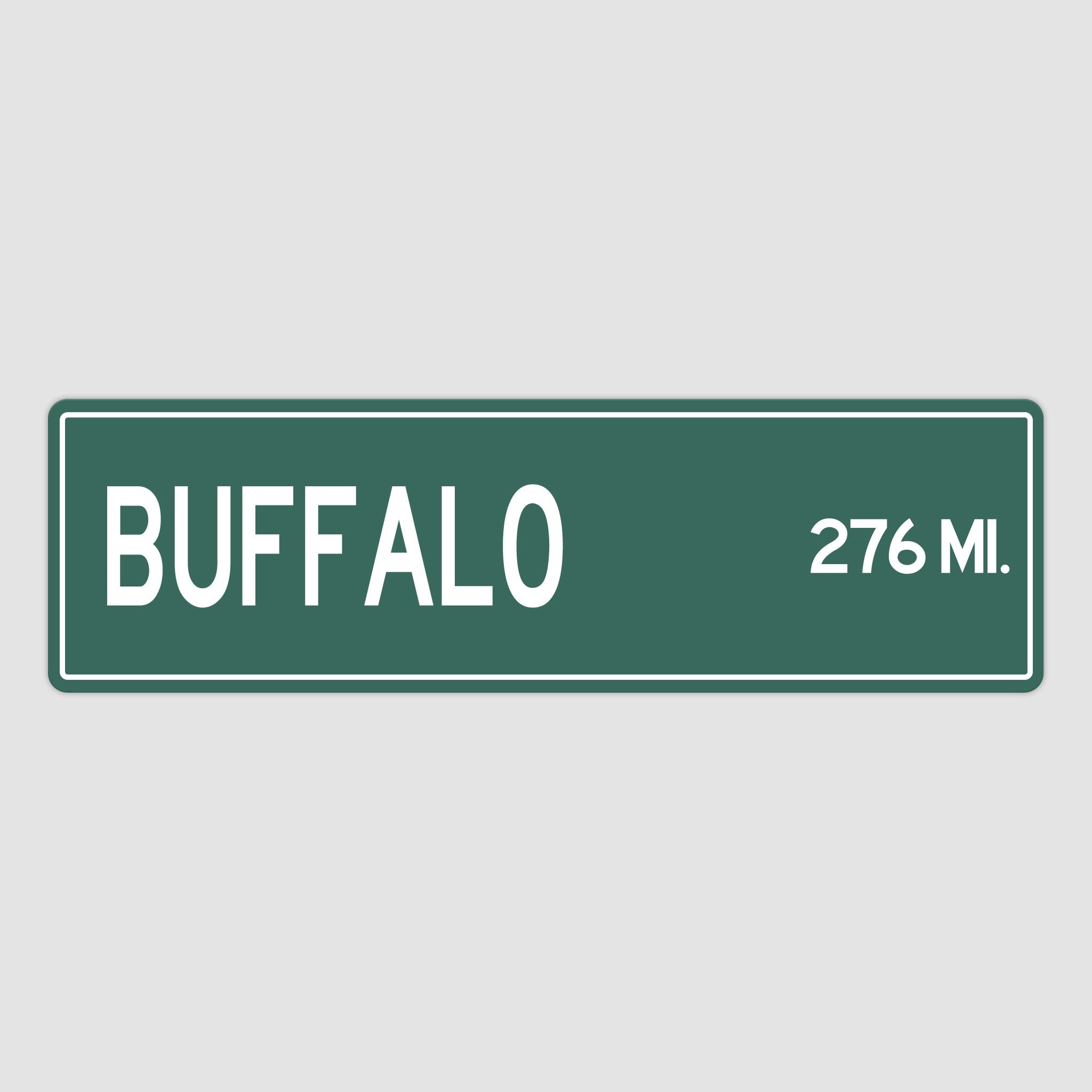 PERSONALIZED BUFFALO Sign, Buffalo City Distance Sign, City of Buffalo Gift, Buffalo Gifts, Buffalo Souvenir, Buffalo Sign