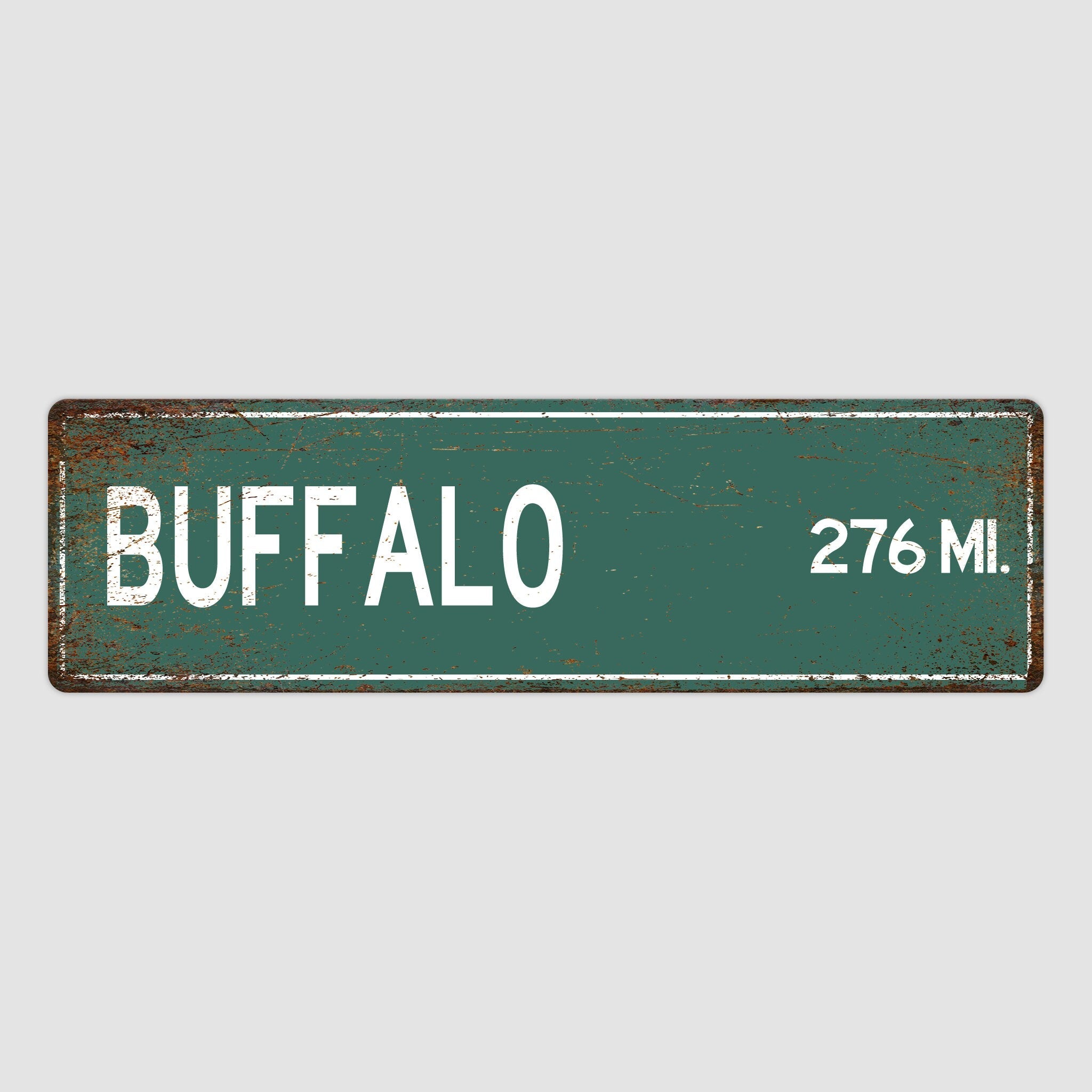 PERSONALIZED BUFFALO Sign, Buffalo City Distance Sign, City of Buffalo Gift, Buffalo Gifts, Buffalo Souvenir, Buffalo Sign