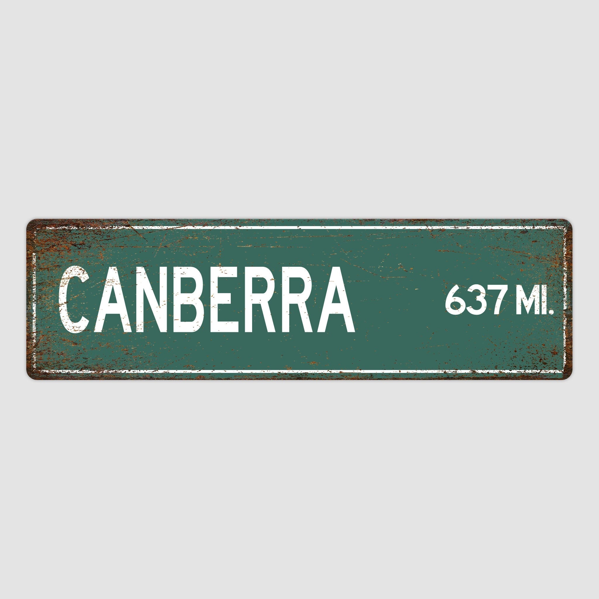 PERSONALIZED CANBERRA Sign, Canberra City Distance Sign, City of Canberra Gift, Canberra Gifts, Canberra Souvenir, Canberra Sign