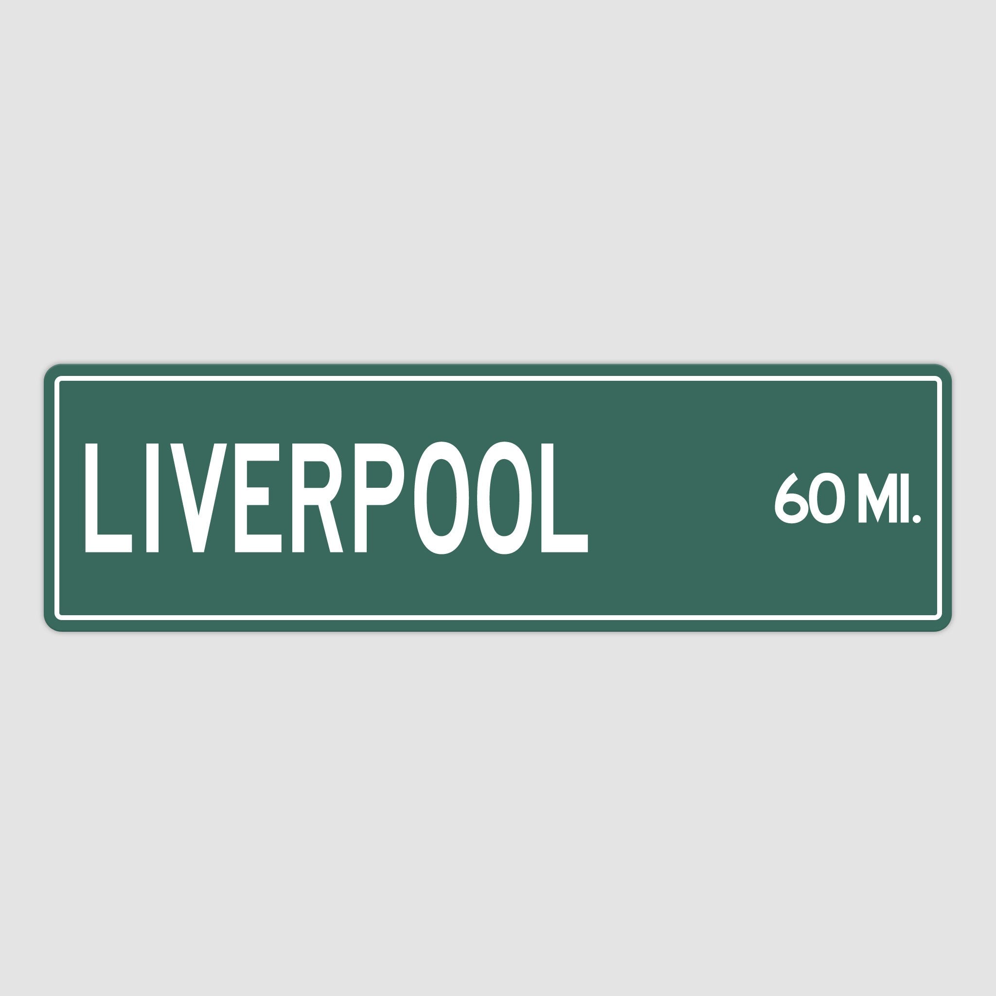 PERSONALIZED LIVERPOOL CITY Sign, Liverpool City Distance Sign, City of Liverpool Gift, Liverpool Gifts, Liverpool Souvenir, Liverpool Sign