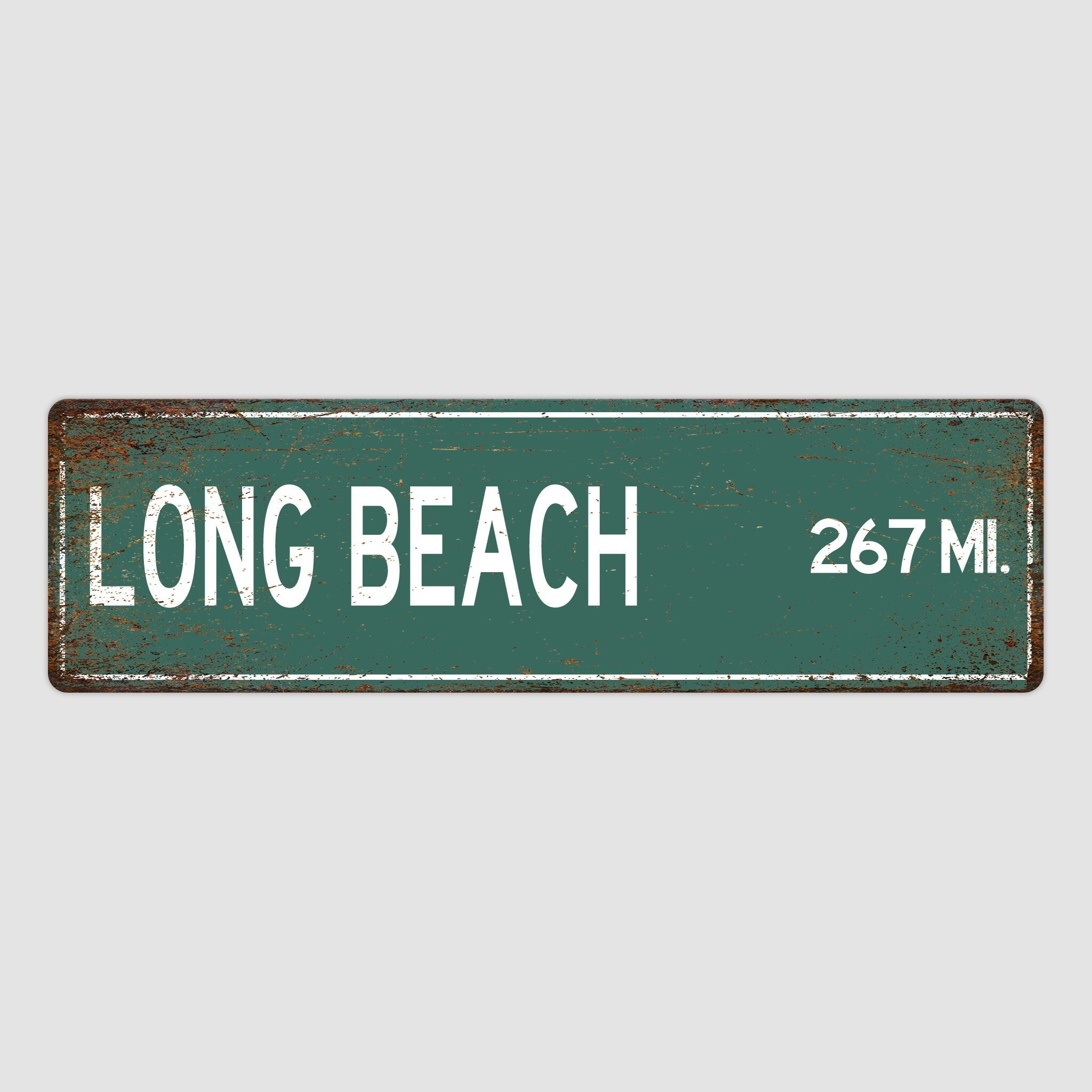 PERSONALIZED LONG BEACH Sign, Long Beach City Distance Sign, City of Long Beach Gift, Long Beach Gifts, Long Beach Souvenir, Long Beach Sign