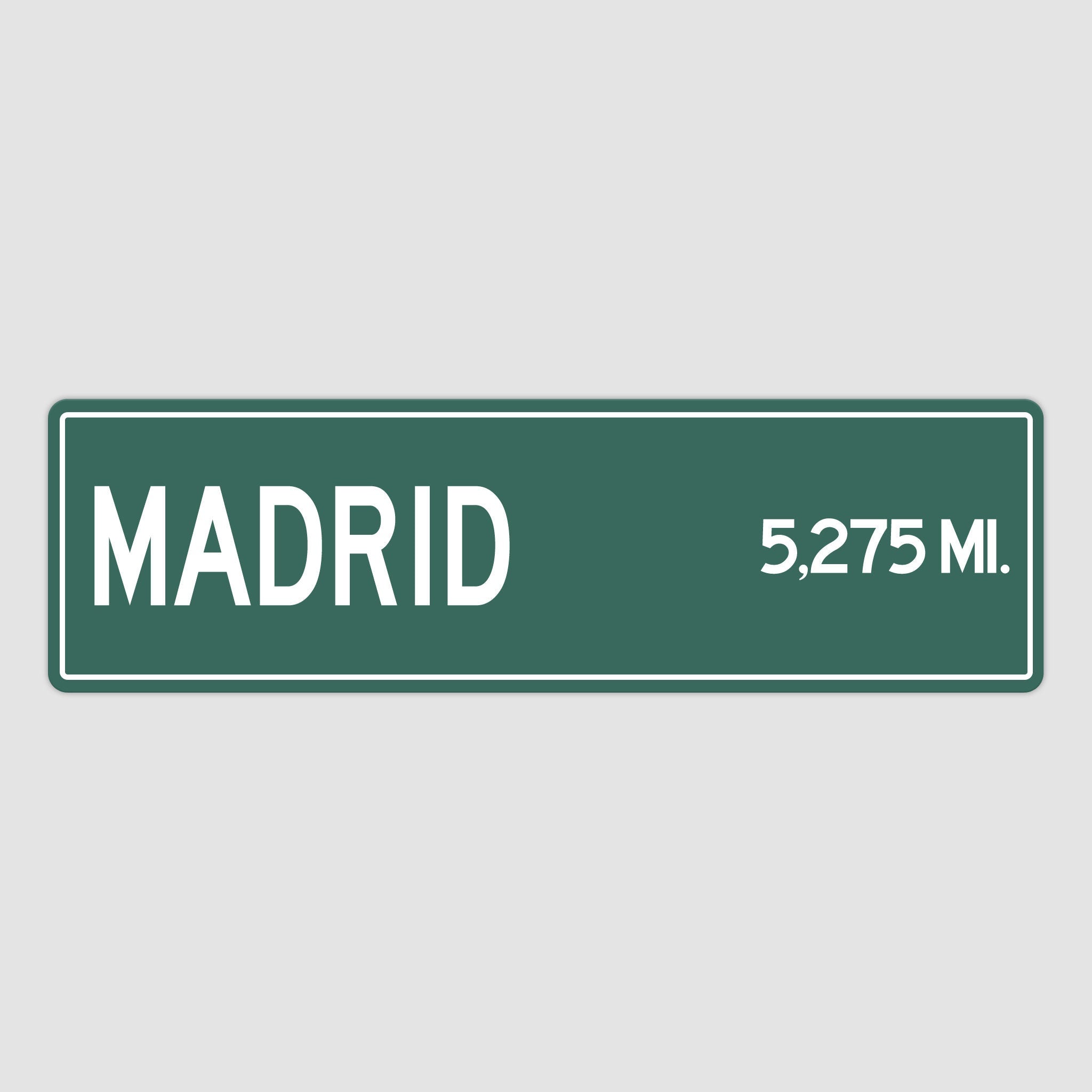 PERSONALIZED MADRID Sign, Madrid City Distance Sign, City of Madrid Gift, Madrid Gifts, Madrid Souvenir, Madrid Sign