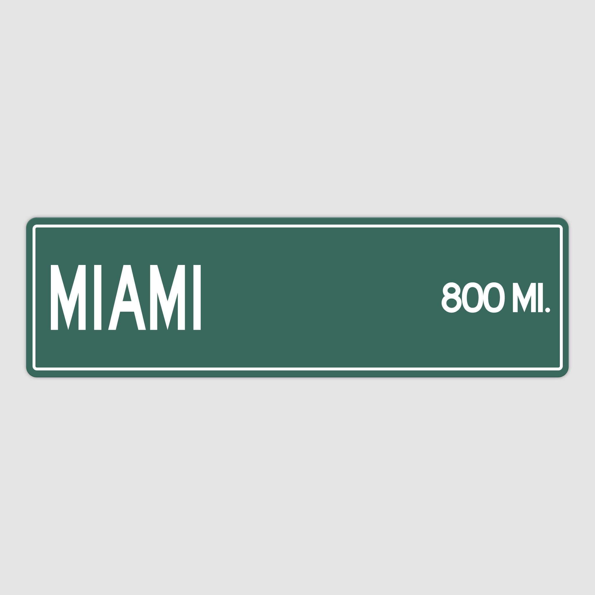 PERSONALIZED MIAMI Sign, Miami City Distance Sign, City of Miami Gift, Miami Gifts, Miami Souvenir, Miami Sign