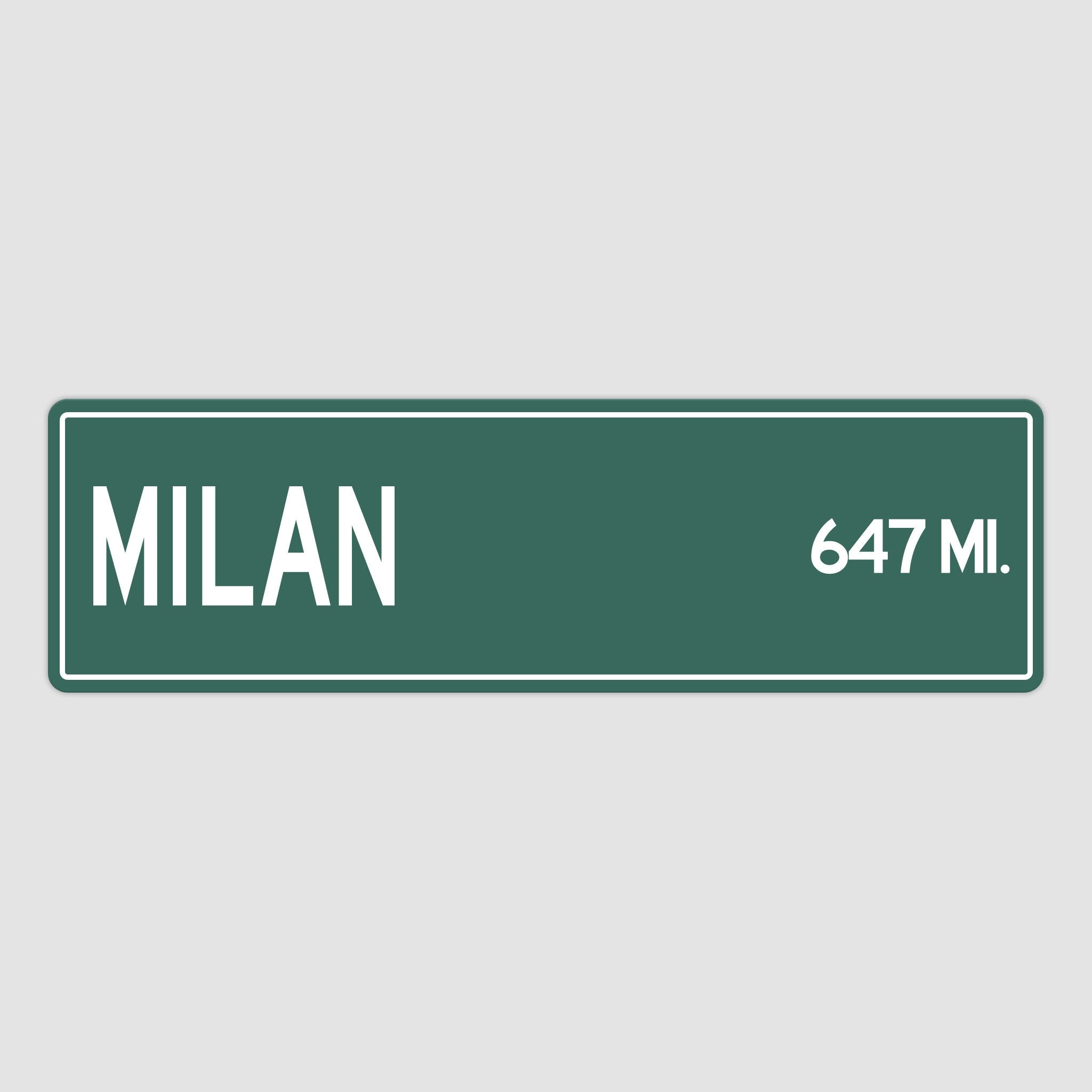 PERSONALIZED MILAN Sign, Milan City Distance Sign, City of Milan Gift, Milan Gifts, Milan Souvenir, Milan Sign