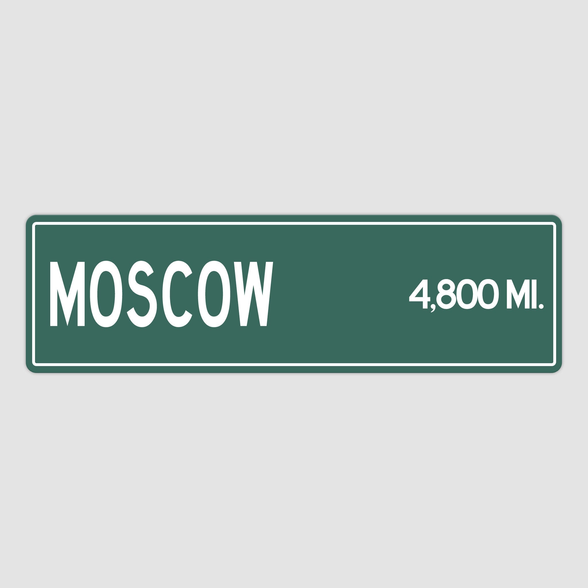 PERSONALIZED MOSCOW Sign, Moscow City Distance Sign, City of Moscow Gift, Moscow Gifts, Moscow Souvenir, Moscow Sign