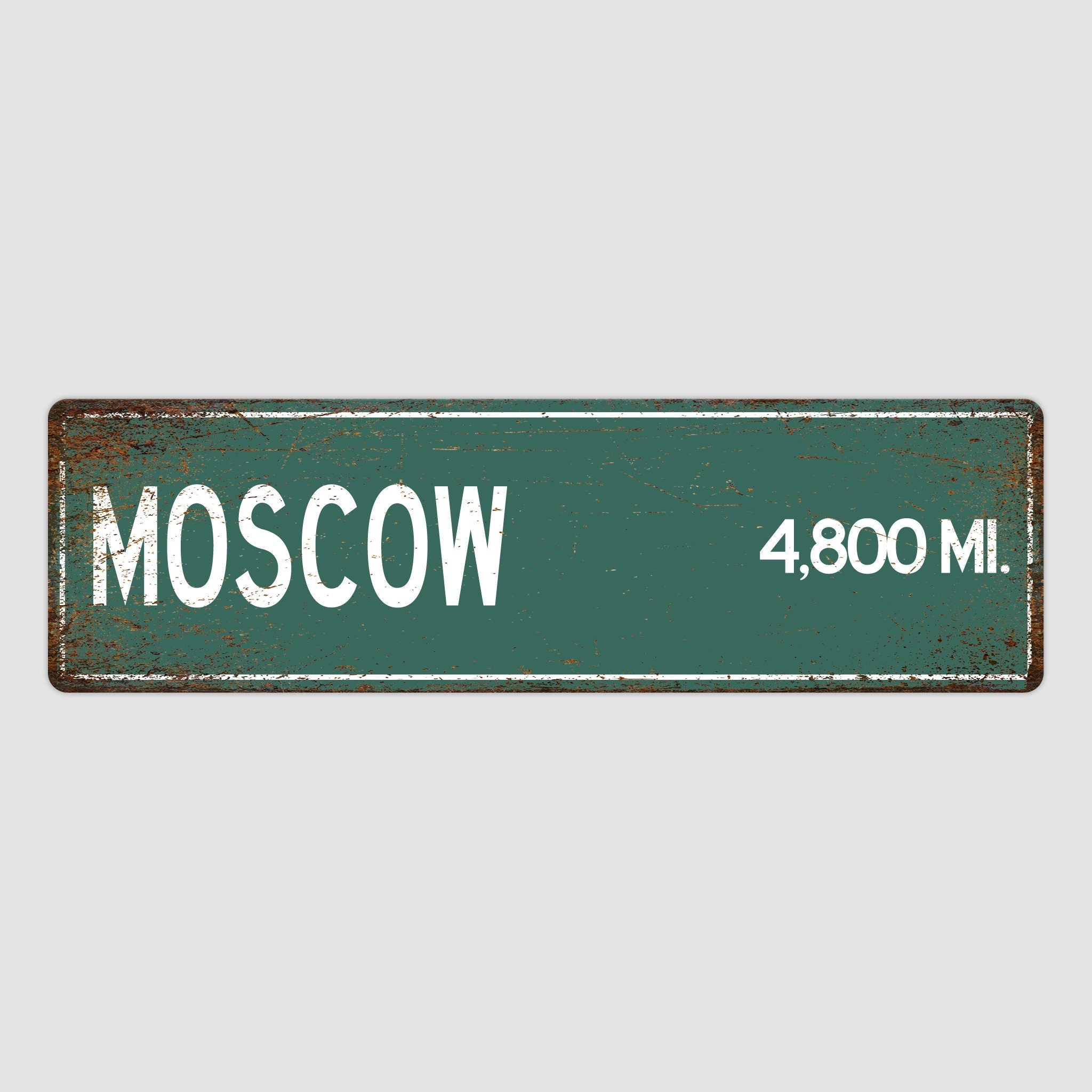 PERSONALIZED MOSCOW Sign, Moscow City Distance Sign, City of Moscow Gift, Moscow Gifts, Moscow Souvenir, Moscow Sign