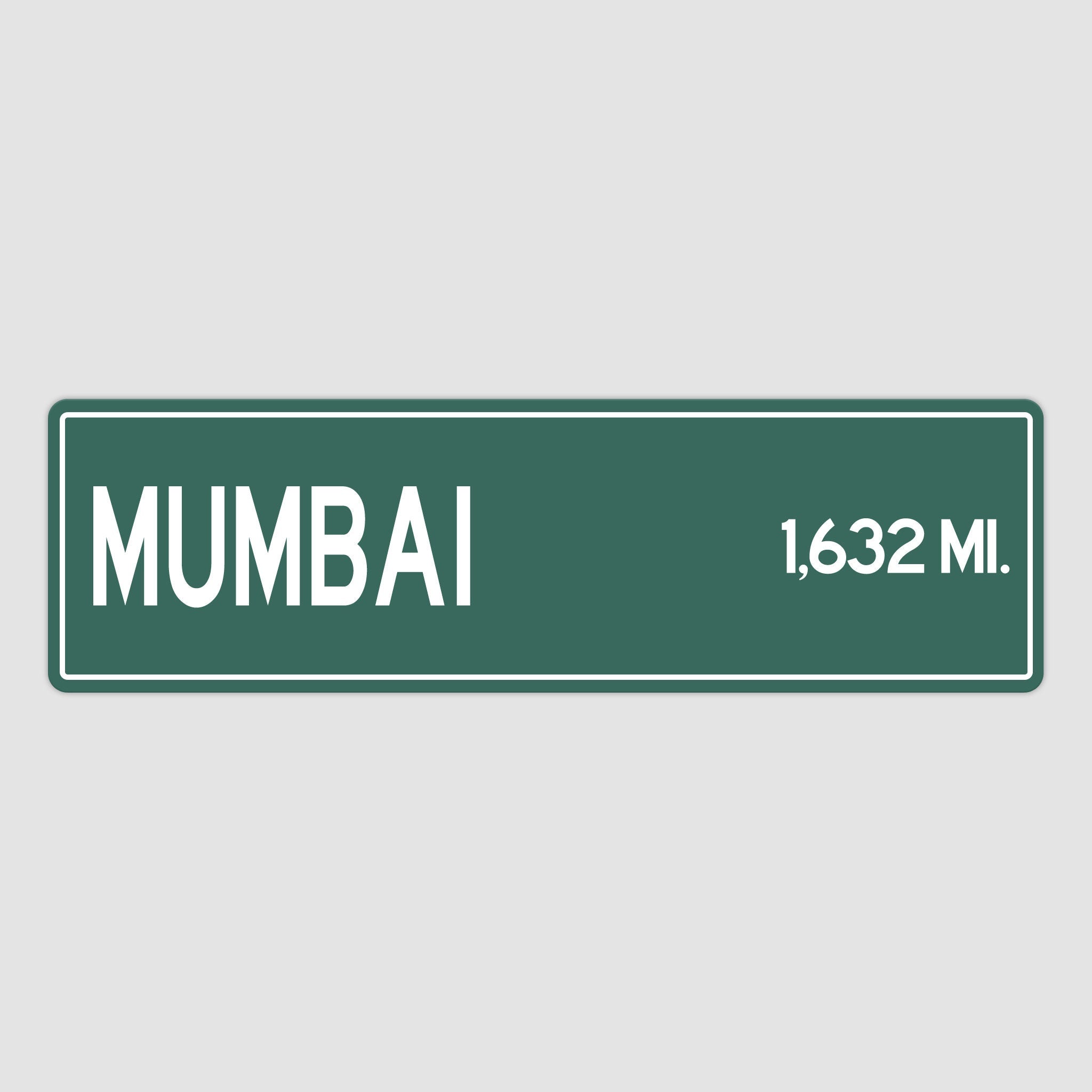 PERSONALIZED MUMBAI Sign, Mumbai City Distance Sign, City of Mumbai Gift, Mumbai Gifts, Mumbai Souvenir, Mumbai Sign