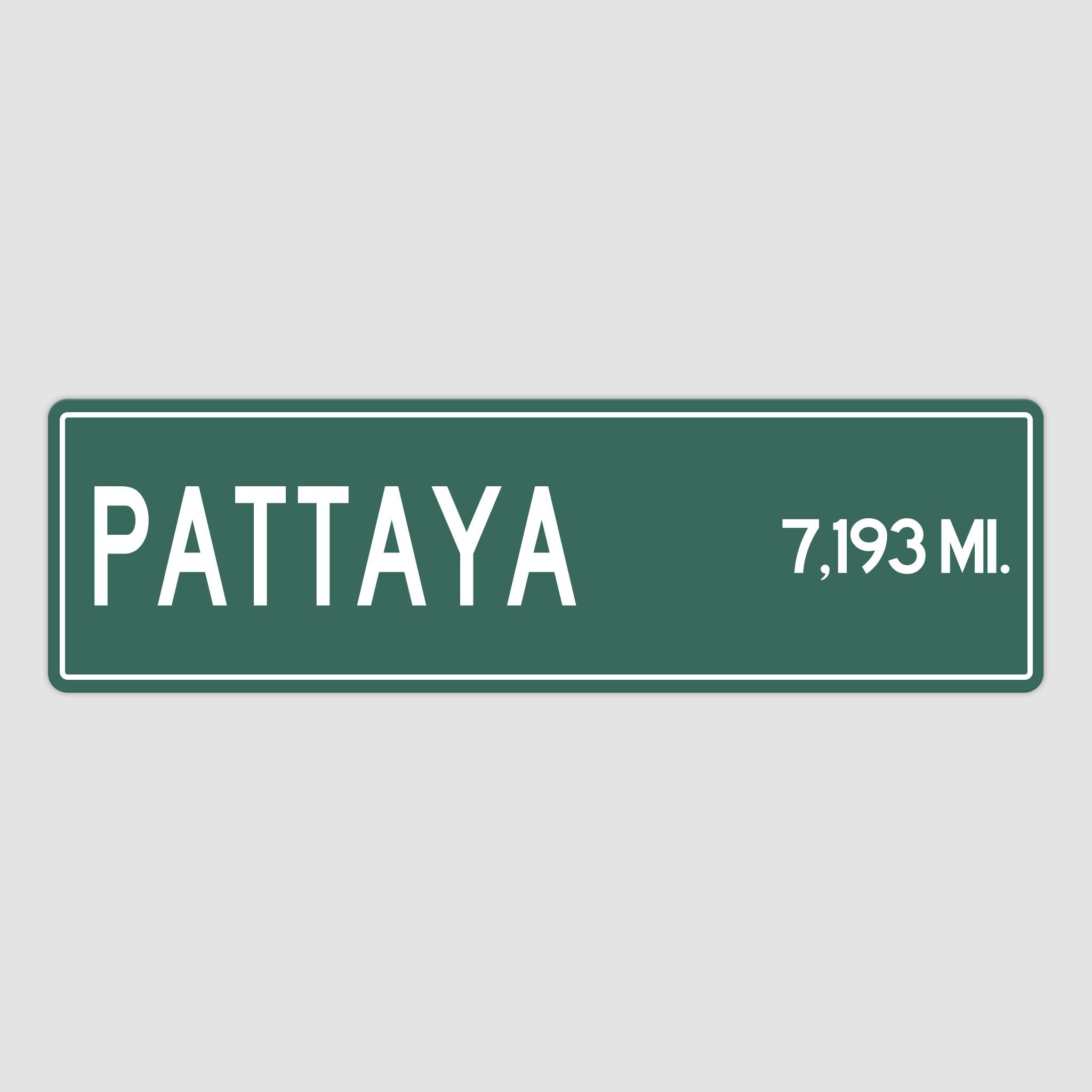 PERSONALIZED PATTAYA Sign, Pattaya City Distance Sign, City of Pattaya Gift, Pattaya Gifts, Pattaya Souvenir, Pattaya Sign