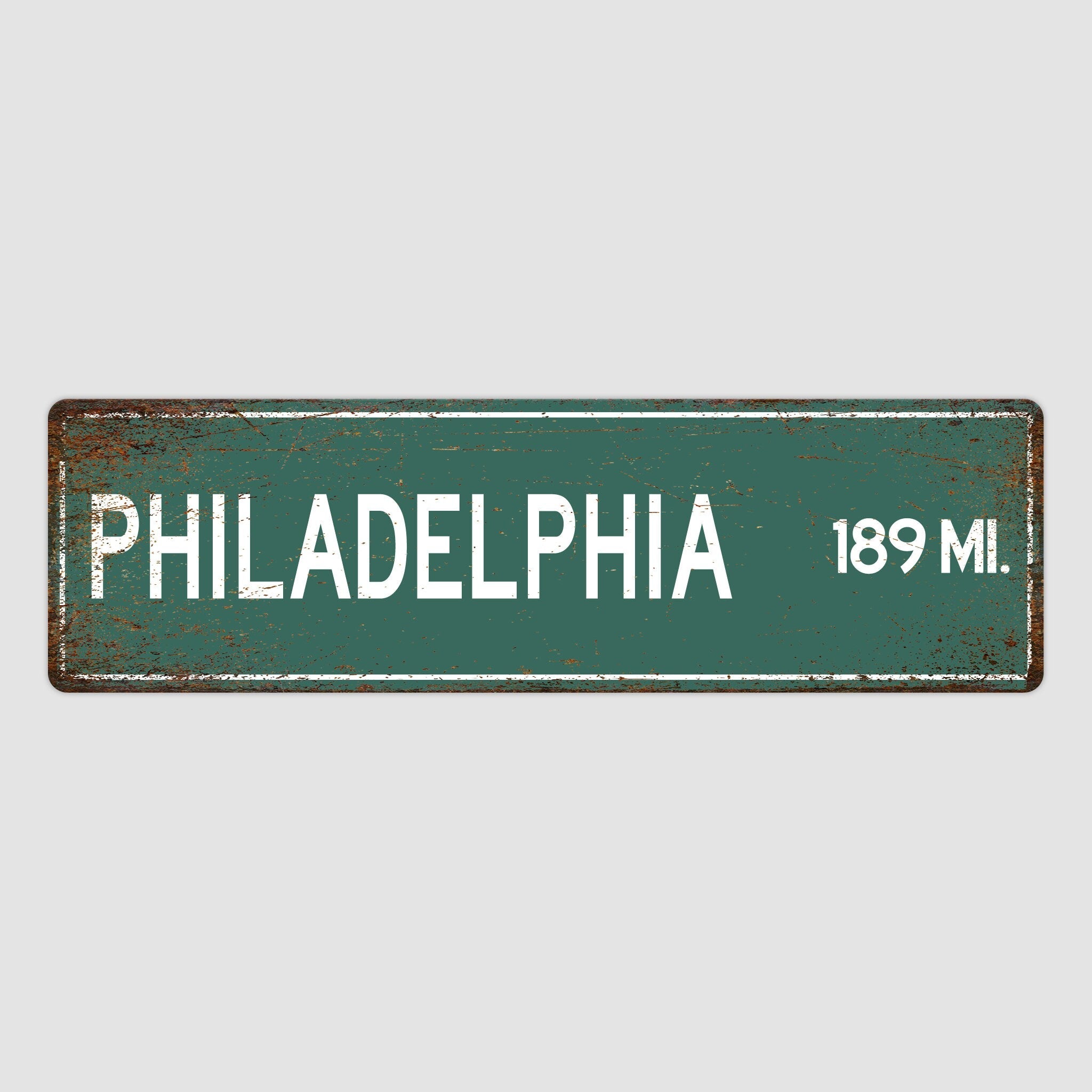 PERSONALIZED PHILADELPHIA Sign, Philadelphia City Distance Sign, City of Philadelphia Gift, Philadelphia Gifts, Philadelphia Souvenir