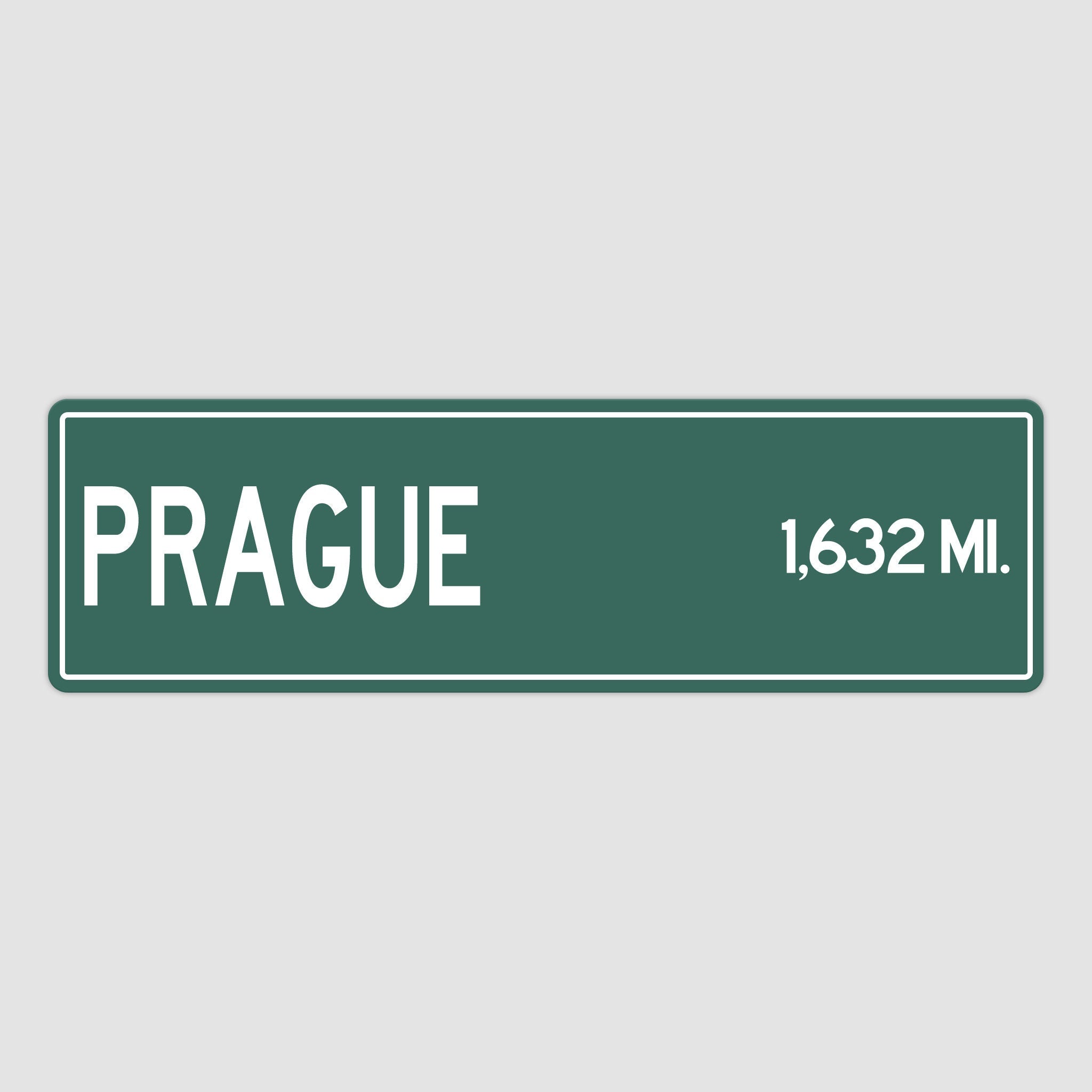 PERSONALIZED PRAGUE Sign, Prague City Distance Sign, City of Prague Gift, Prague Gifts, Prague Souvenir