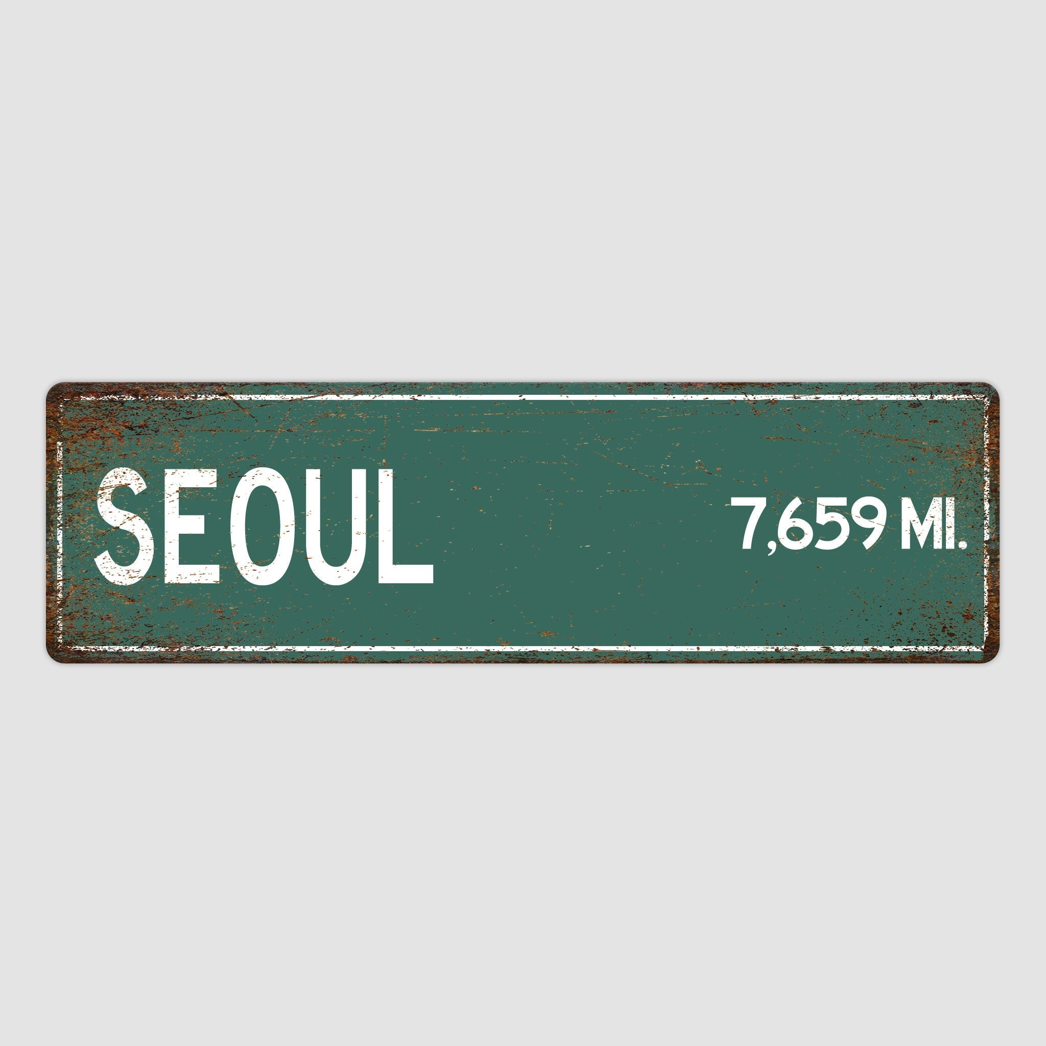 PERSONALIZED SEOUL Sign, Seoul City Distance Sign, City of Seoul Gift, Seoul Gifts, Seoul Souvenir, Seoul Signs