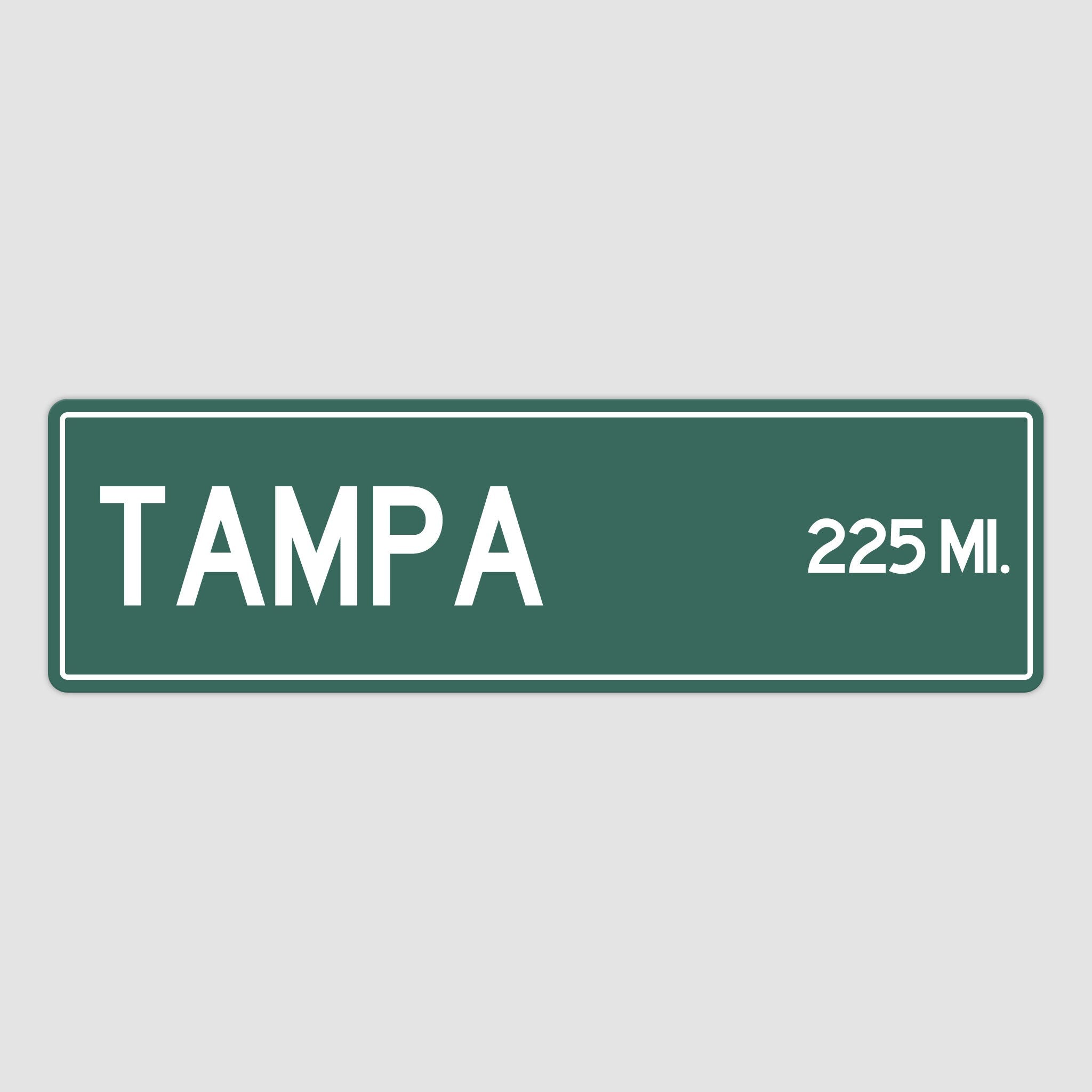 PERSONALIZED TAMPA Sign, Tampa City Distance Sign, City of Tampa Gift, Tampa Gifts, Tampa Souvenir