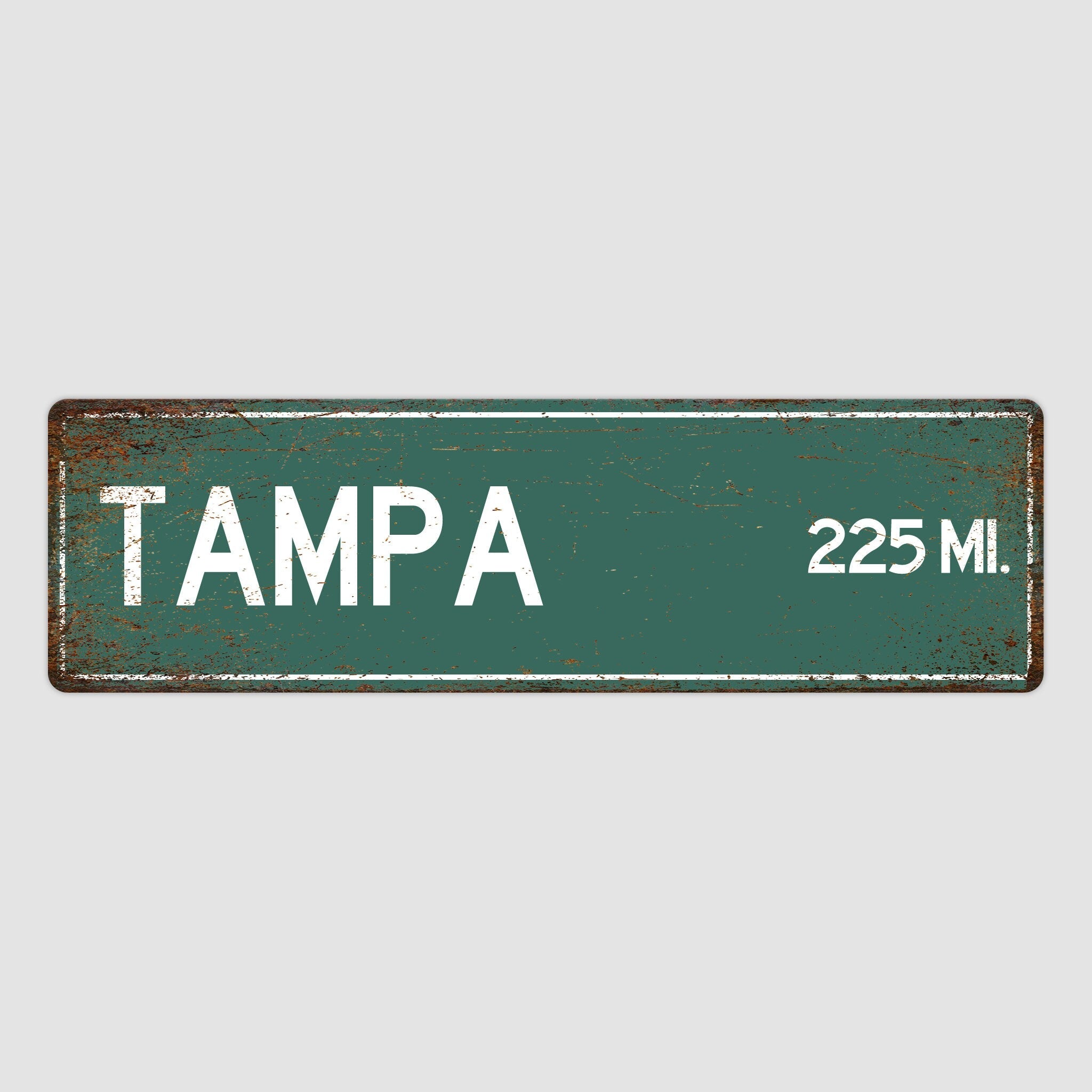 PERSONALIZED TAMPA Sign, Tampa City Distance Sign, City of Tampa Gift, Tampa Gifts, Tampa Souvenir