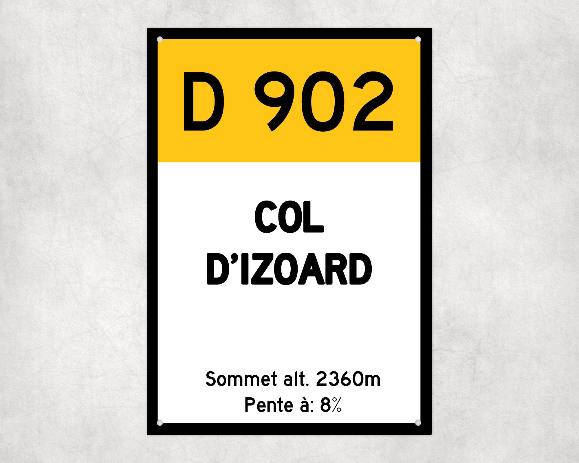 Col D'Izoard D902 - Vintage Style Tour de France Cycling Sign - Gift for Cyclist, cycling sign, metal sign, biking sign,