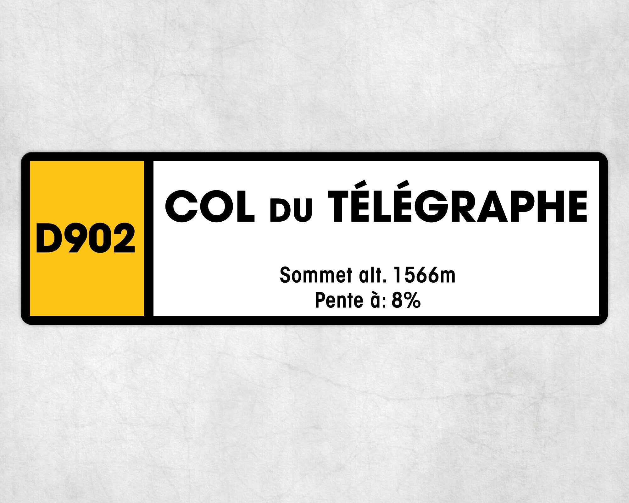 Col Du Telegraphe D902 - Vintage Style Tour de France Cycling Sign - Gift for Cyclist, cycling sign, metal sign, biking sign,