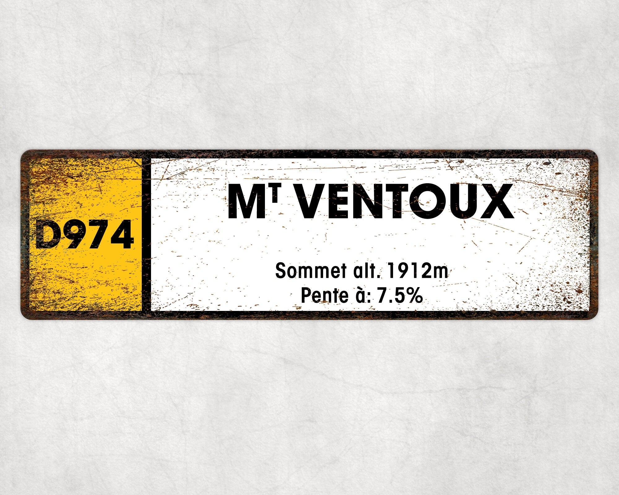 Mt. Ventoux D974 - Vintage Style Tour de France Cycling Sign - Gift for Cyclist, cycling sign, metal sign, biking sign,