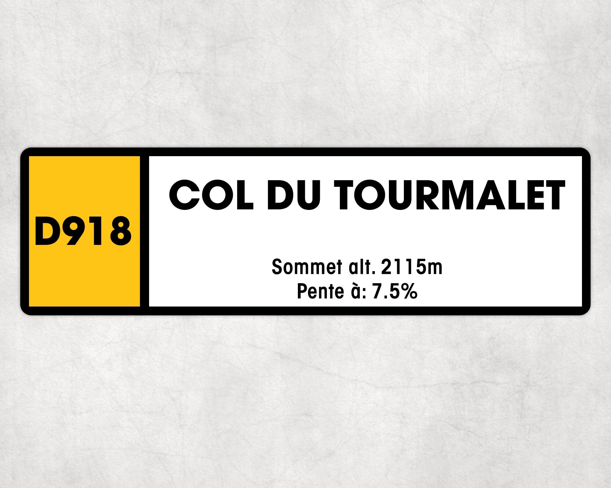 Col Du Tourmalet D918 - Vintage Style Tour de France Cycling Sign - Gift for Cyclist, cycling sign, metal sign, biking sign,