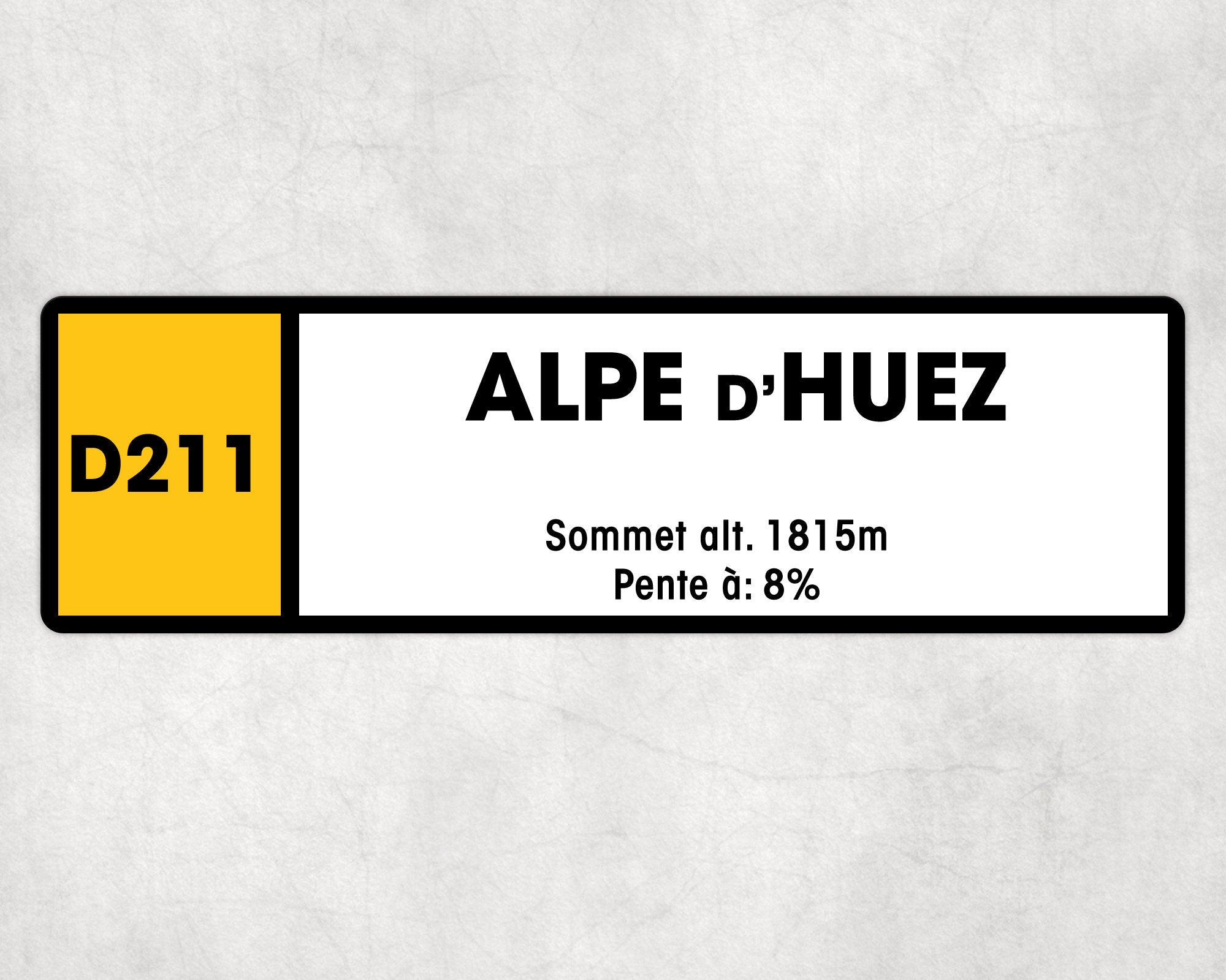 Alpe D'Huez D211 - Vintage Style Tour de France Cycling Sign - Gift for Cyclist, cycling sign, metal sign, biking sign,