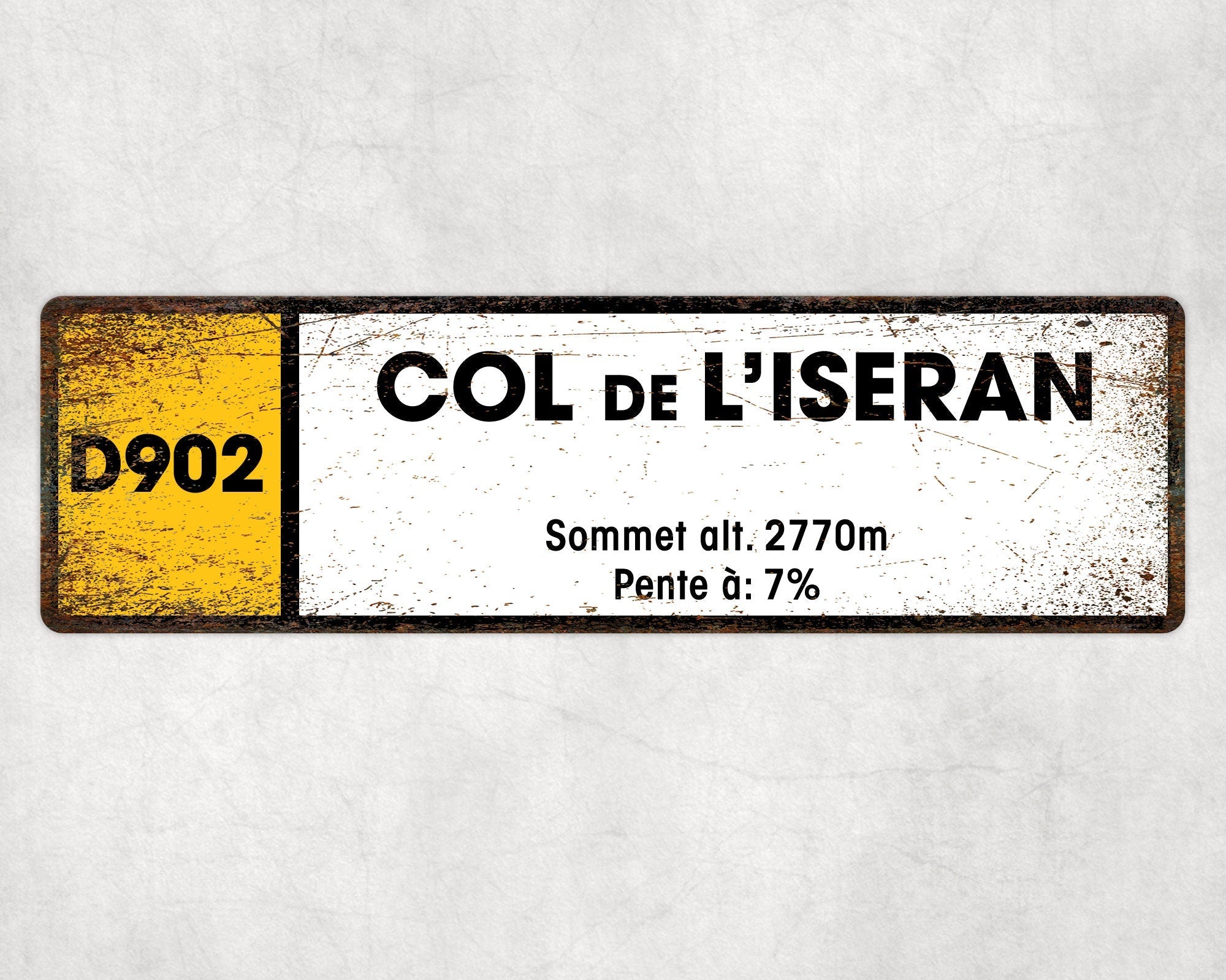 Col De L'Iseran D902 - Vintage Style Tour de France Cycling Sign - Gift for Cyclist, cycling sign, metal sign, biking sign,