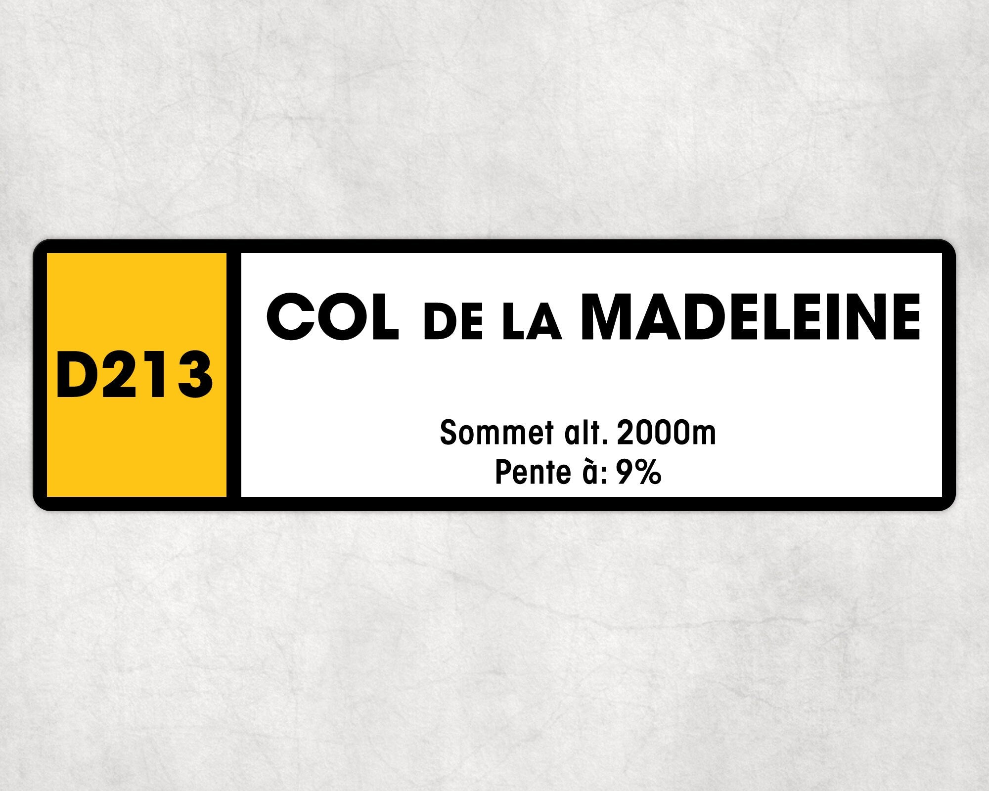 Col De La Madeleine D213 - Vintage Style Tour de France Cycling Sign - Gift for Cyclist, cycling sign, metal sign, biking sign,