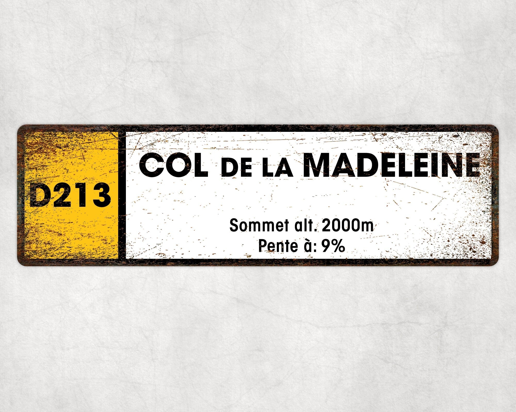 Col De La Madeleine D213 - Vintage Style Tour de France Cycling Sign - Gift for Cyclist, cycling sign, metal sign, biking sign,